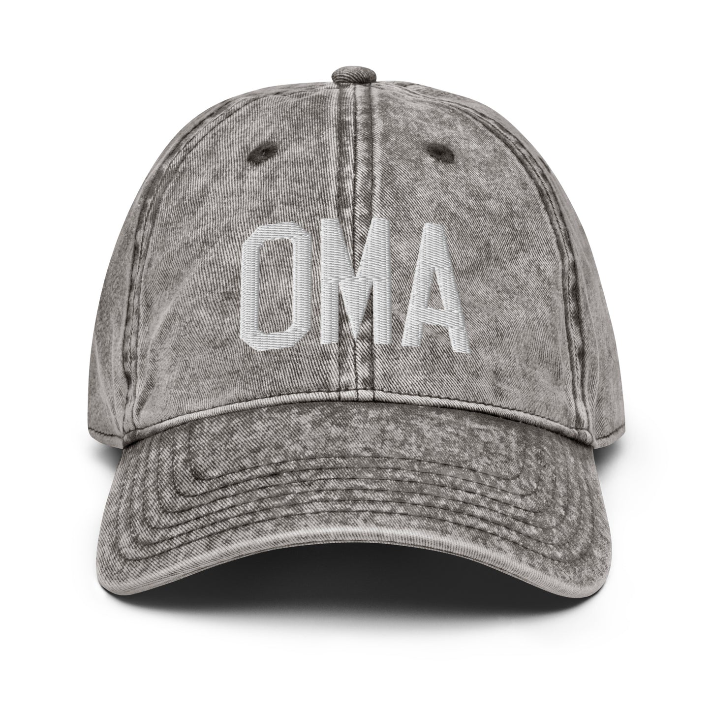 Airport Code Twill Cap - White • OMA Omaha • YHM Designs - Image 28