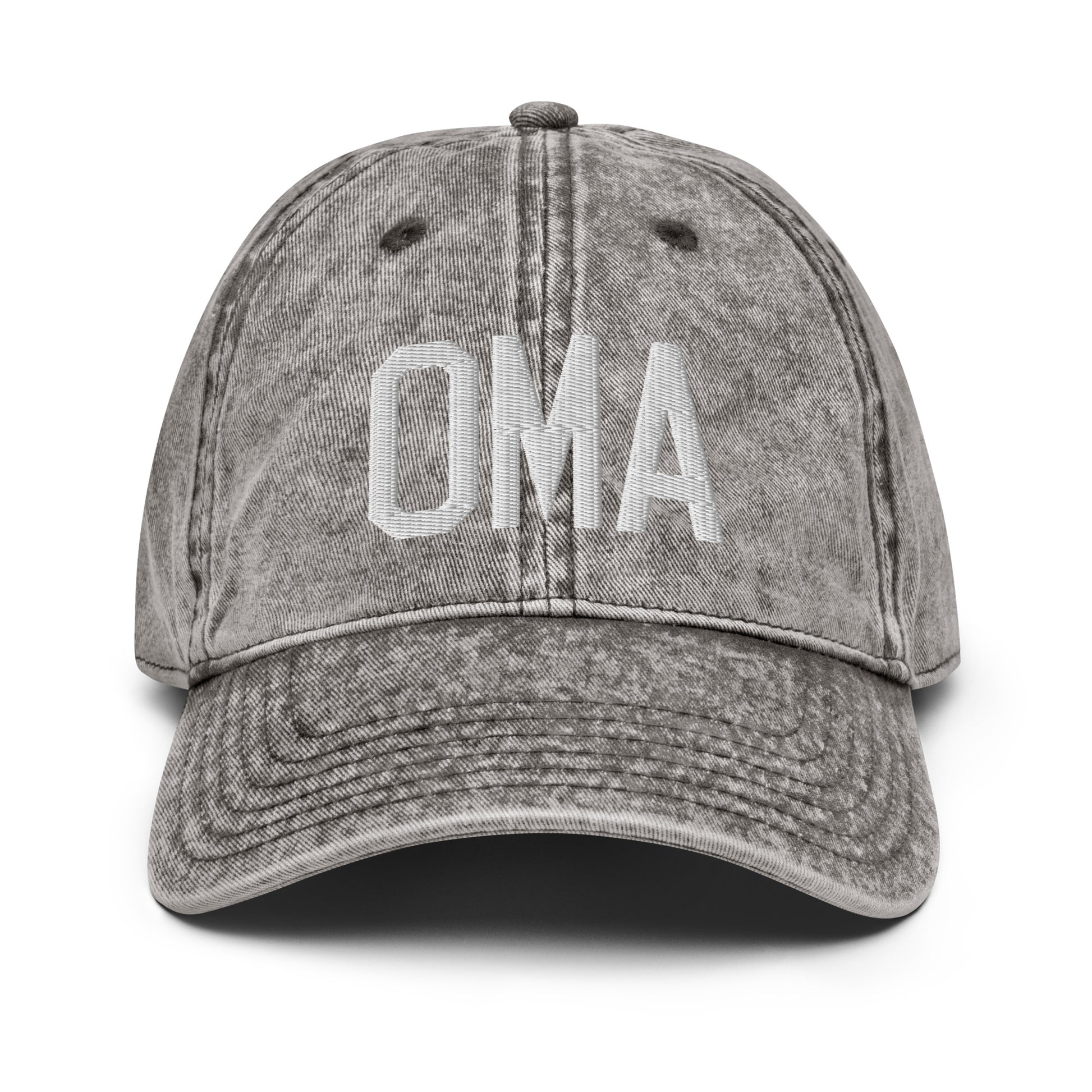 Airport Code Twill Cap - White • OMA Omaha • YHM Designs - Image 28