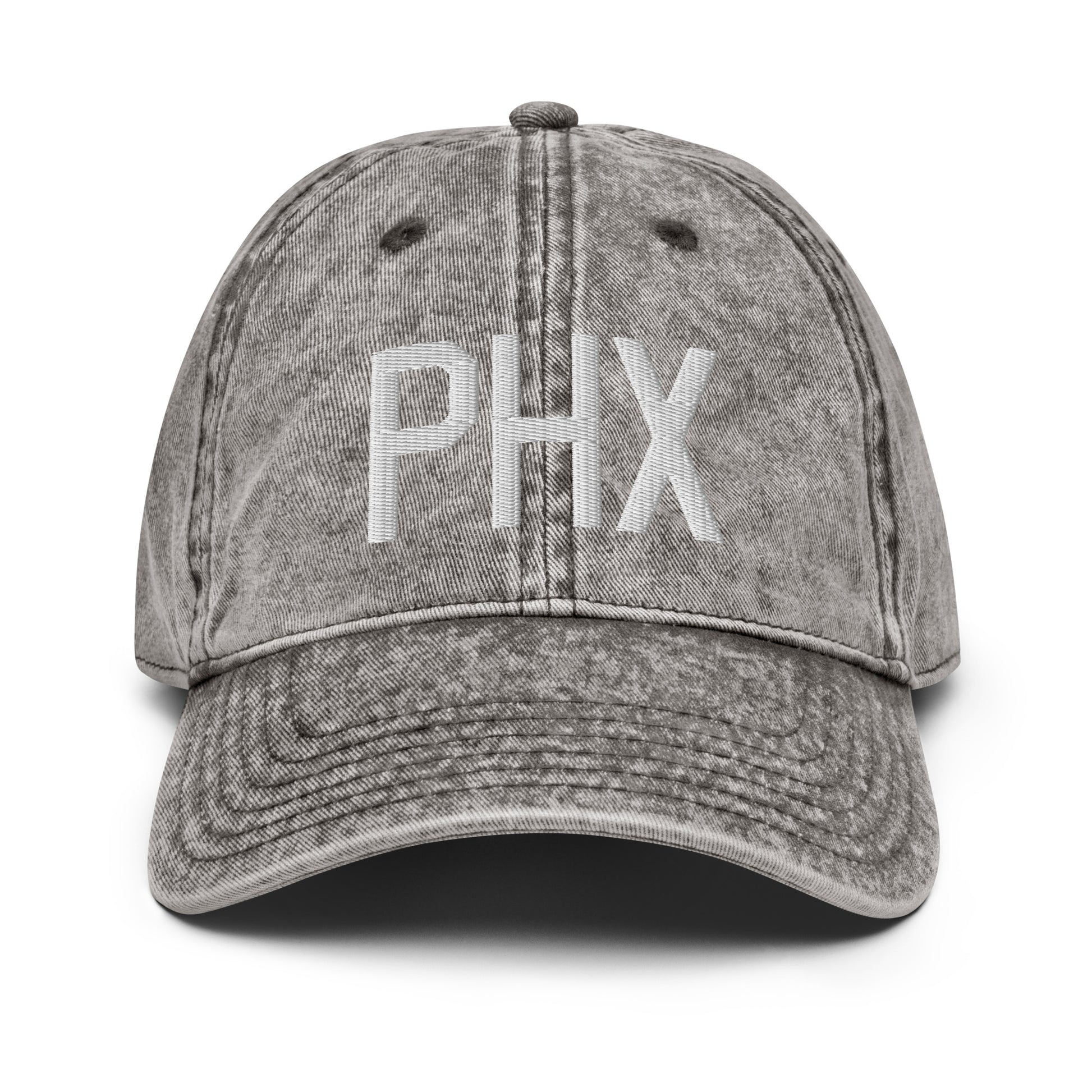 Airport Code Twill Cap - White • PHX Phoenix • YHM Designs - Image 28