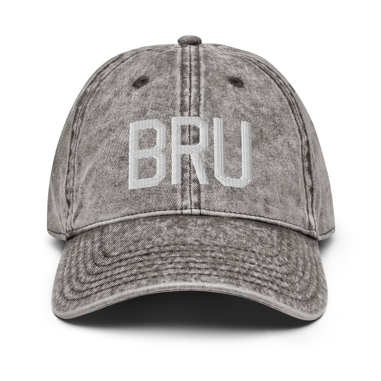 Airport Code Twill Cap - White • BRU Brussels • YHM Designs - Image 28
