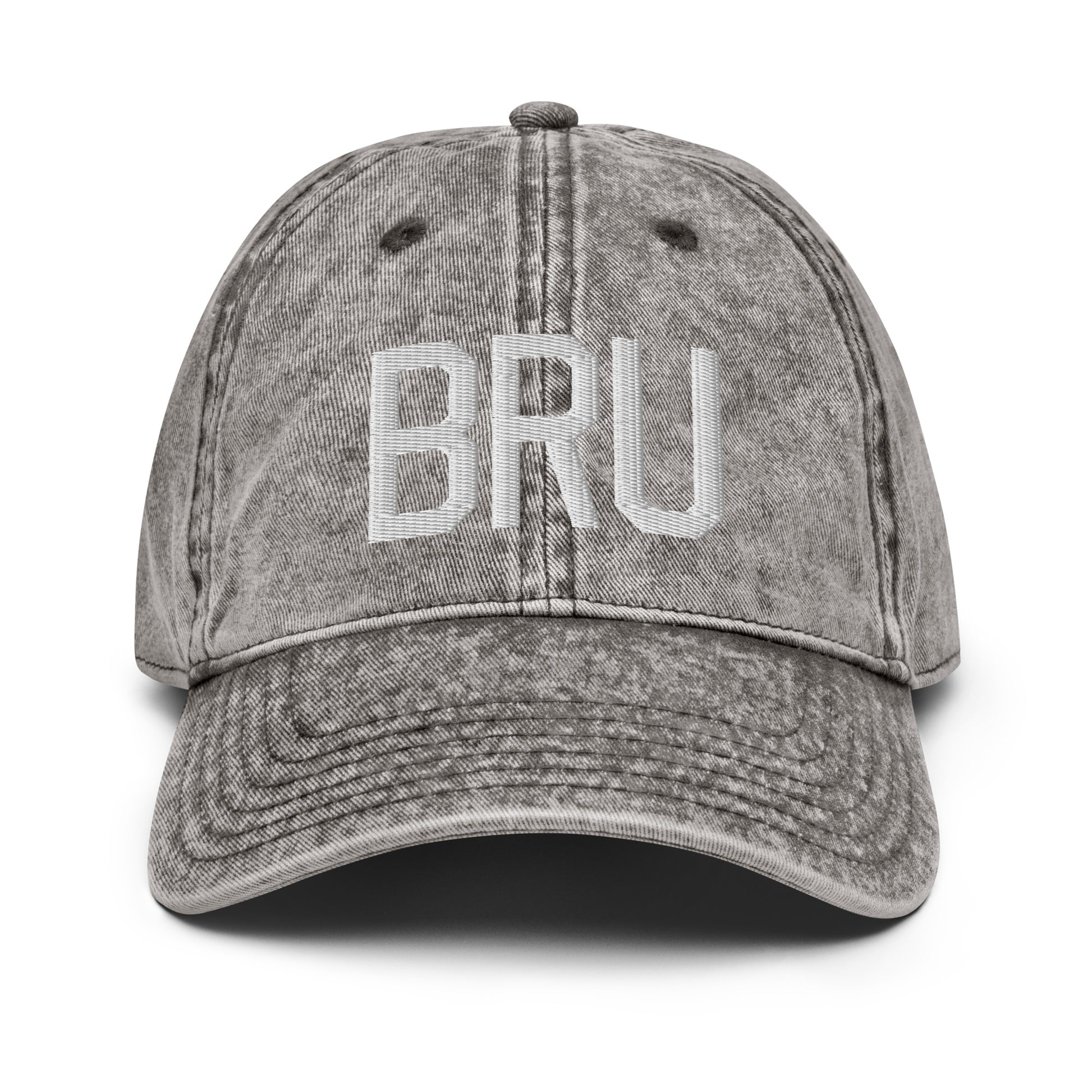 Airport Code Twill Cap - White • BRU Brussels • YHM Designs - Image 28