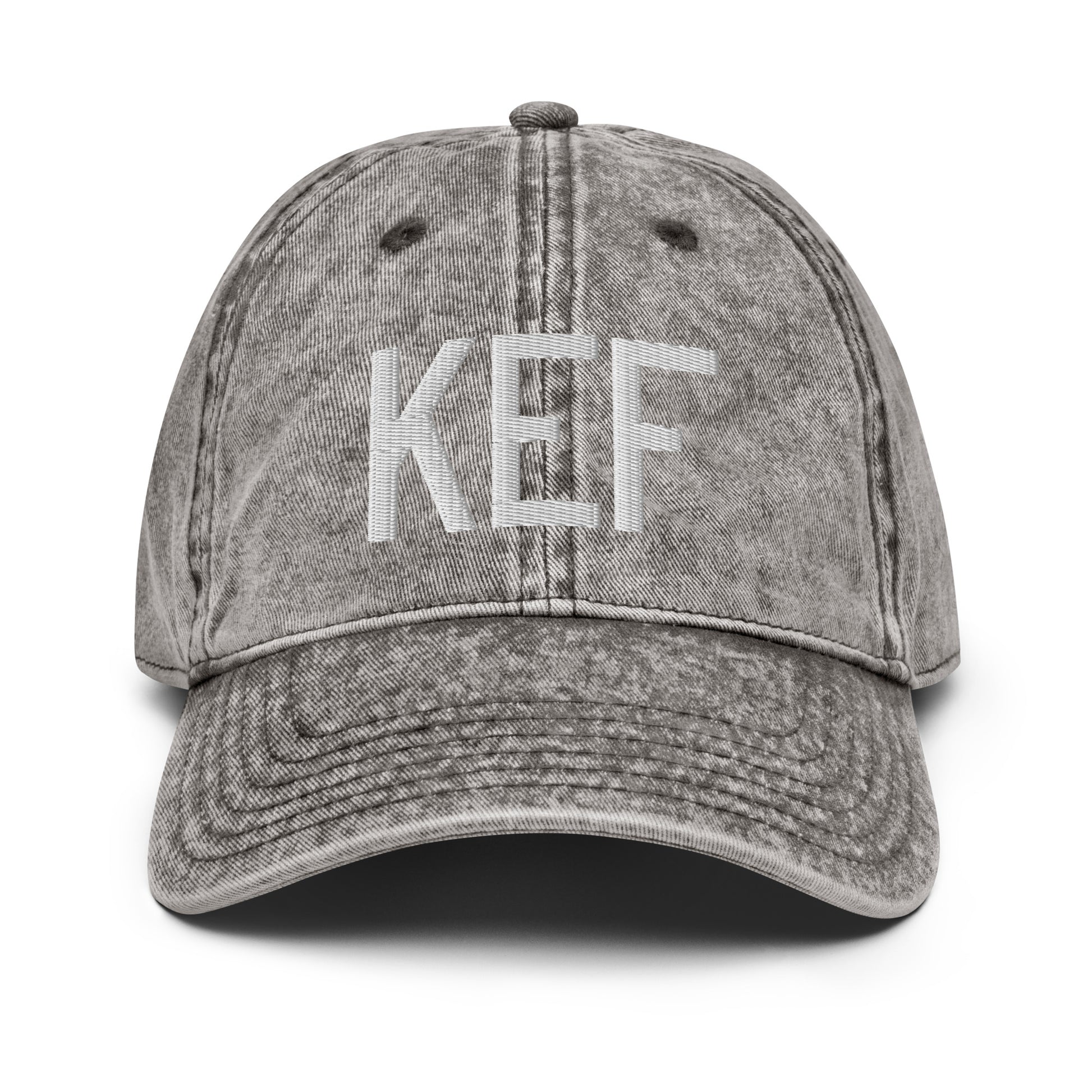 Airport Code Twill Cap - White • KEF Reykjavik • YHM Designs - Image 28