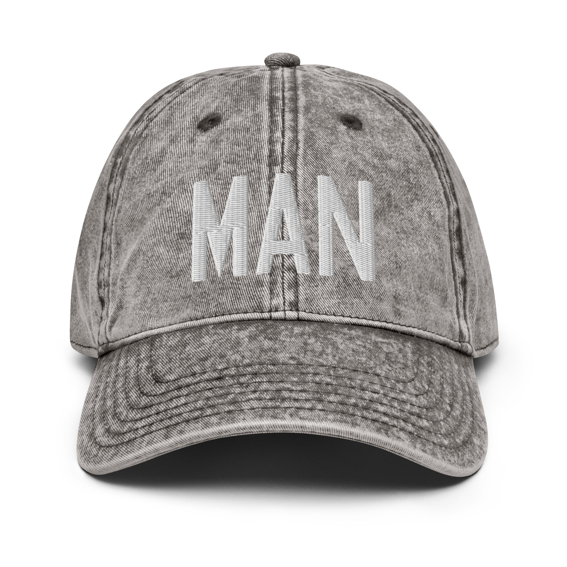 Airport Code Twill Cap - White • MAN Manchester • YHM Designs - Image 28