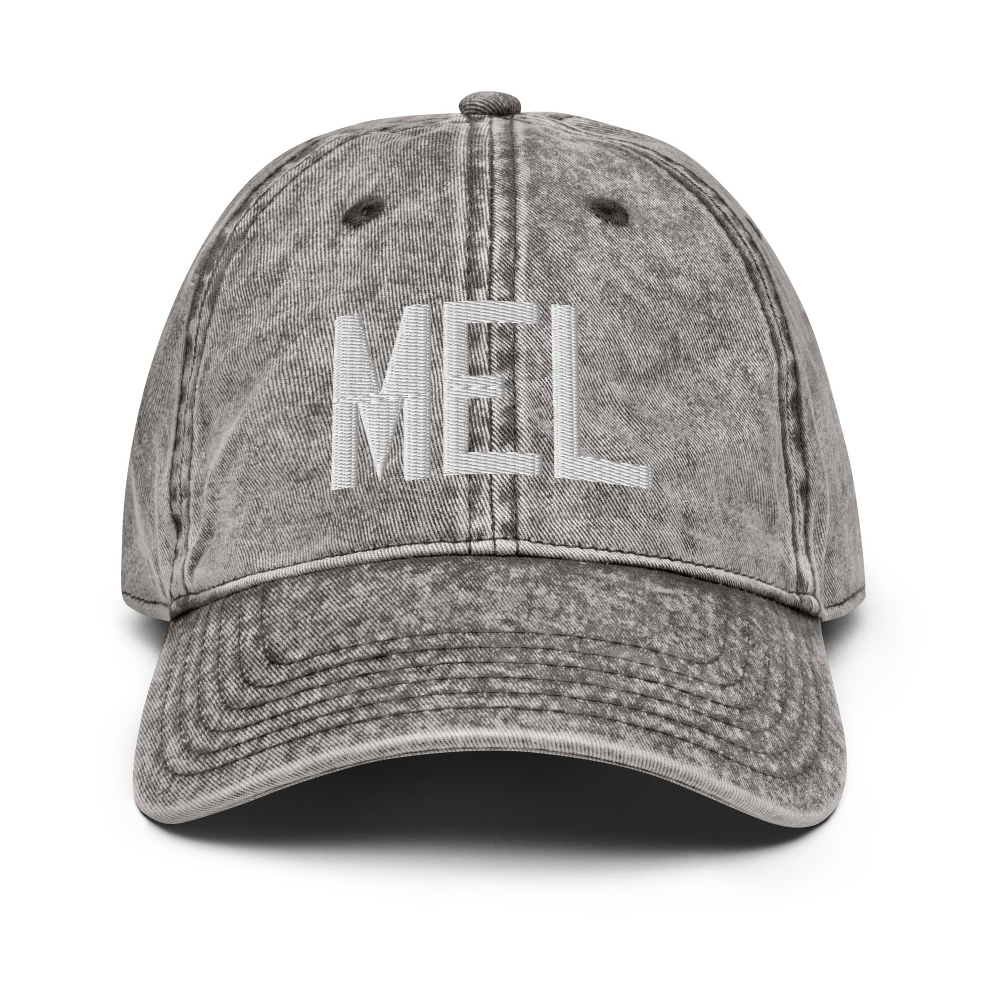 Airport Code Twill Cap - White • MEL Melbourne • YHM Designs - Image 28