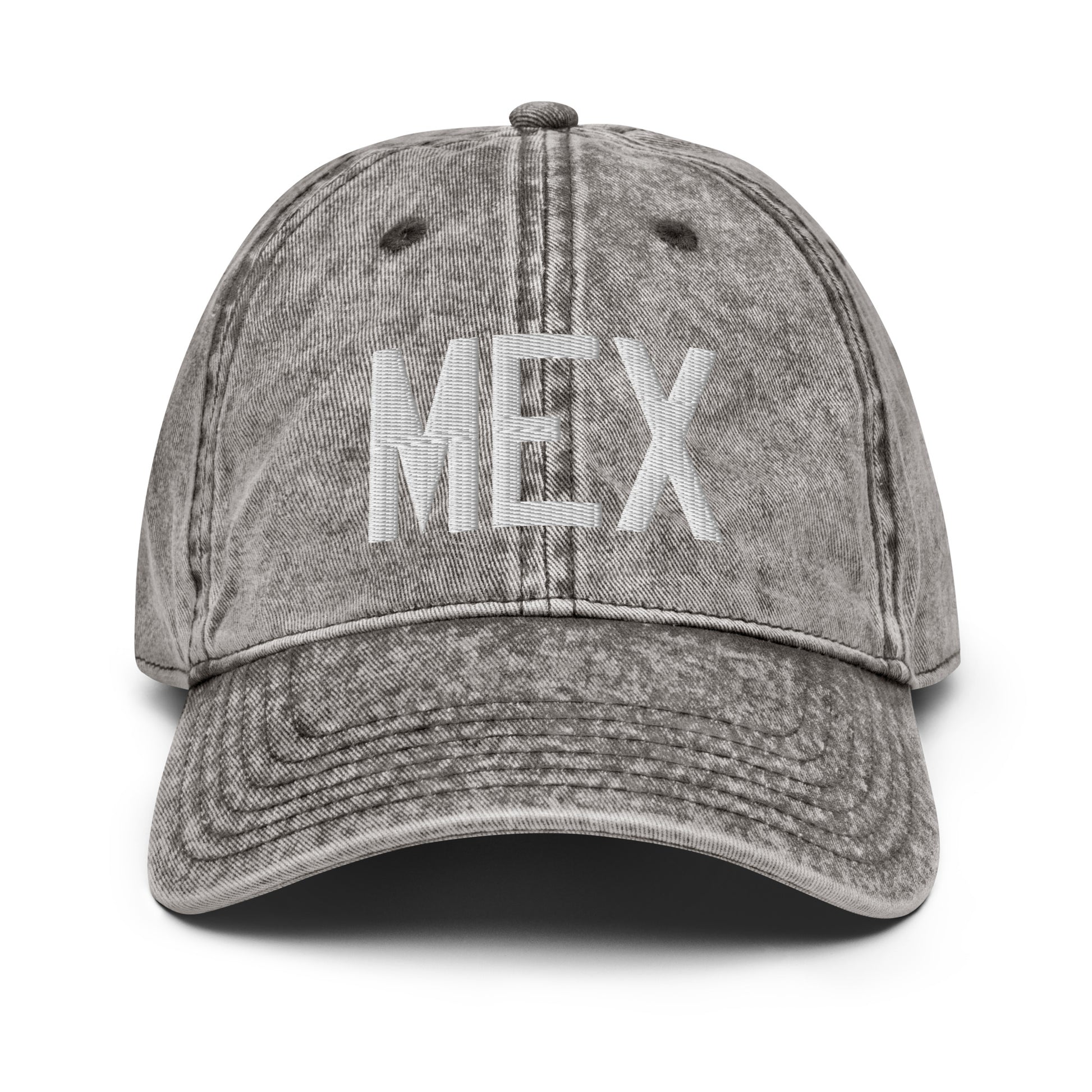 Airport Code Twill Cap - White • MEX Mexico City • YHM Designs - Image 28