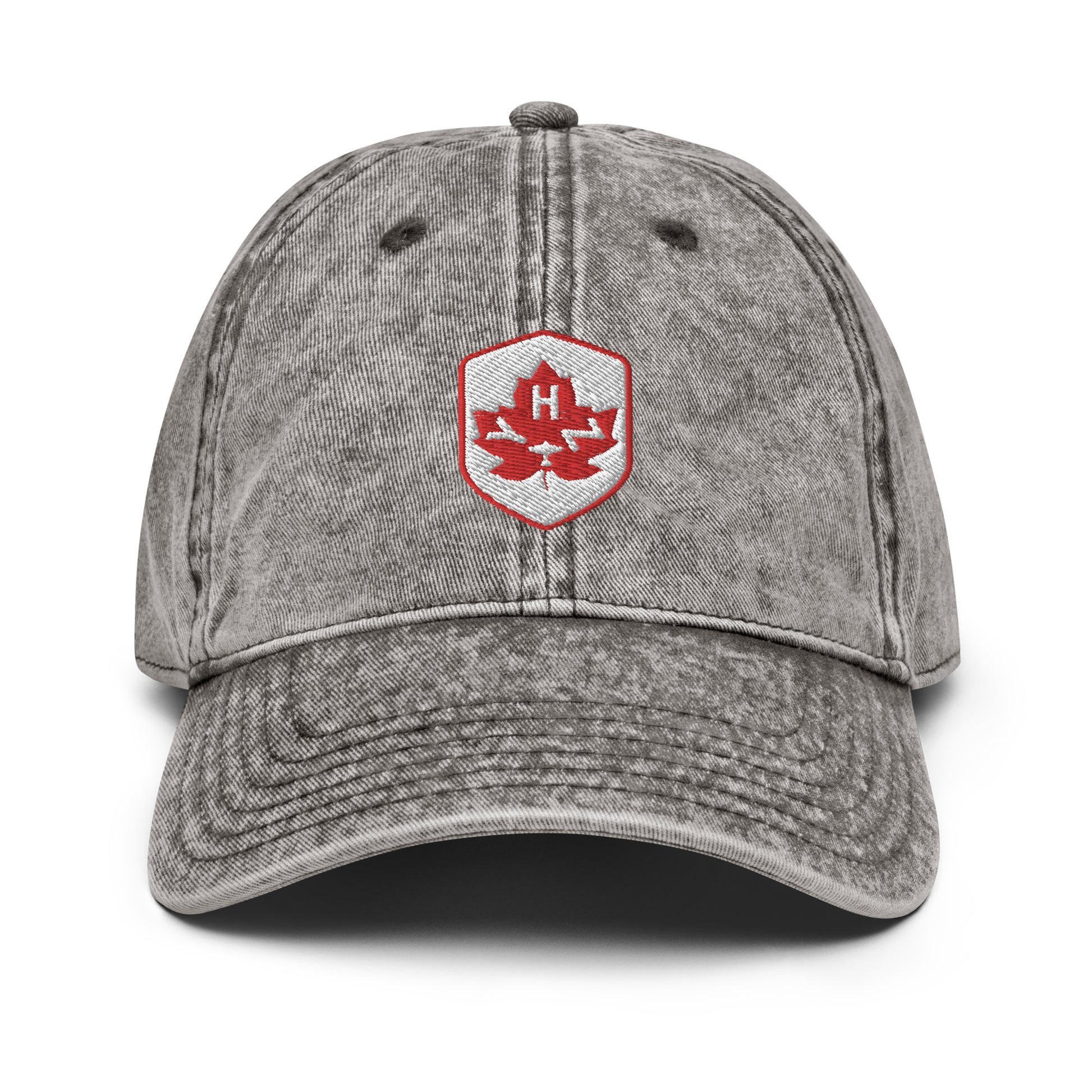 Maple Leaf Twill Cap - Red/White • YHZ Halifax • YHM Designs - Image 02