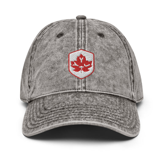 Maple Leaf Twill Cap - Red/White • YYJ Victoria • YHM Designs - Image 02