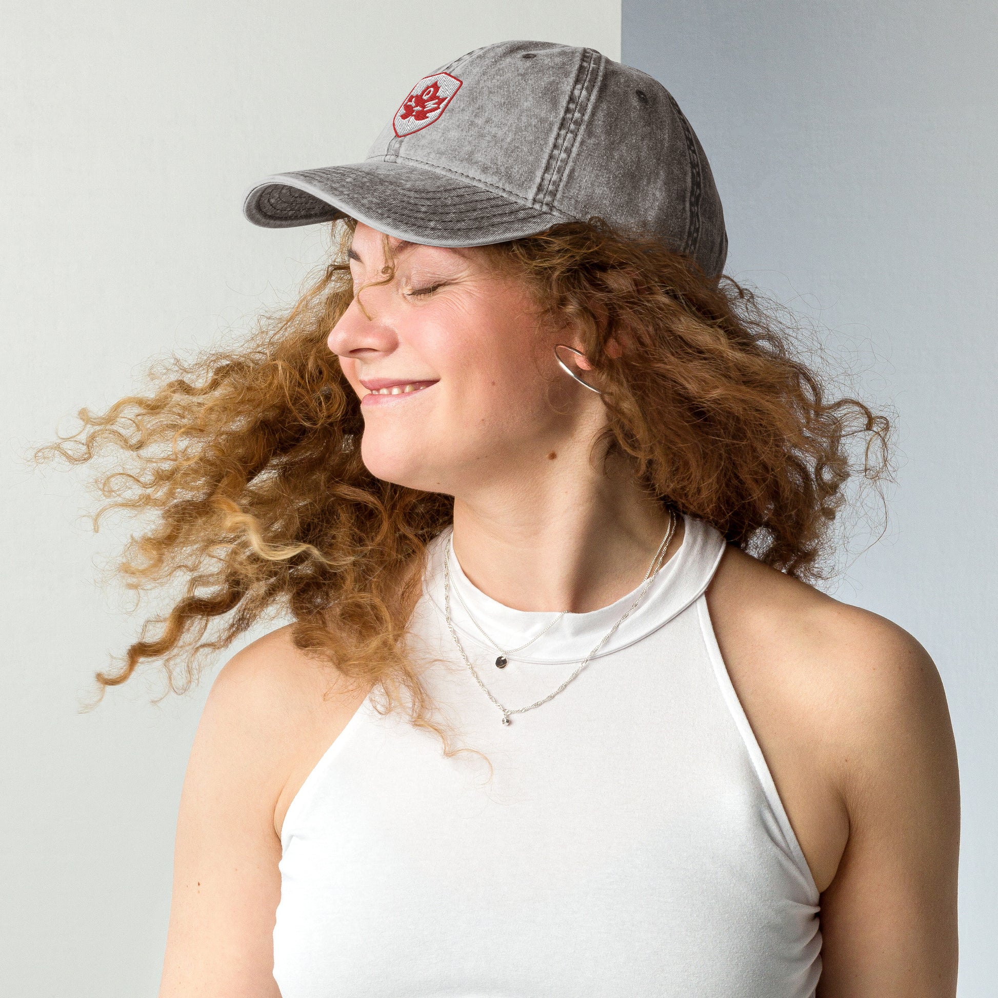 Maple Leaf Twill Cap - Red/White • YQM Moncton • YHM Designs - Image 10