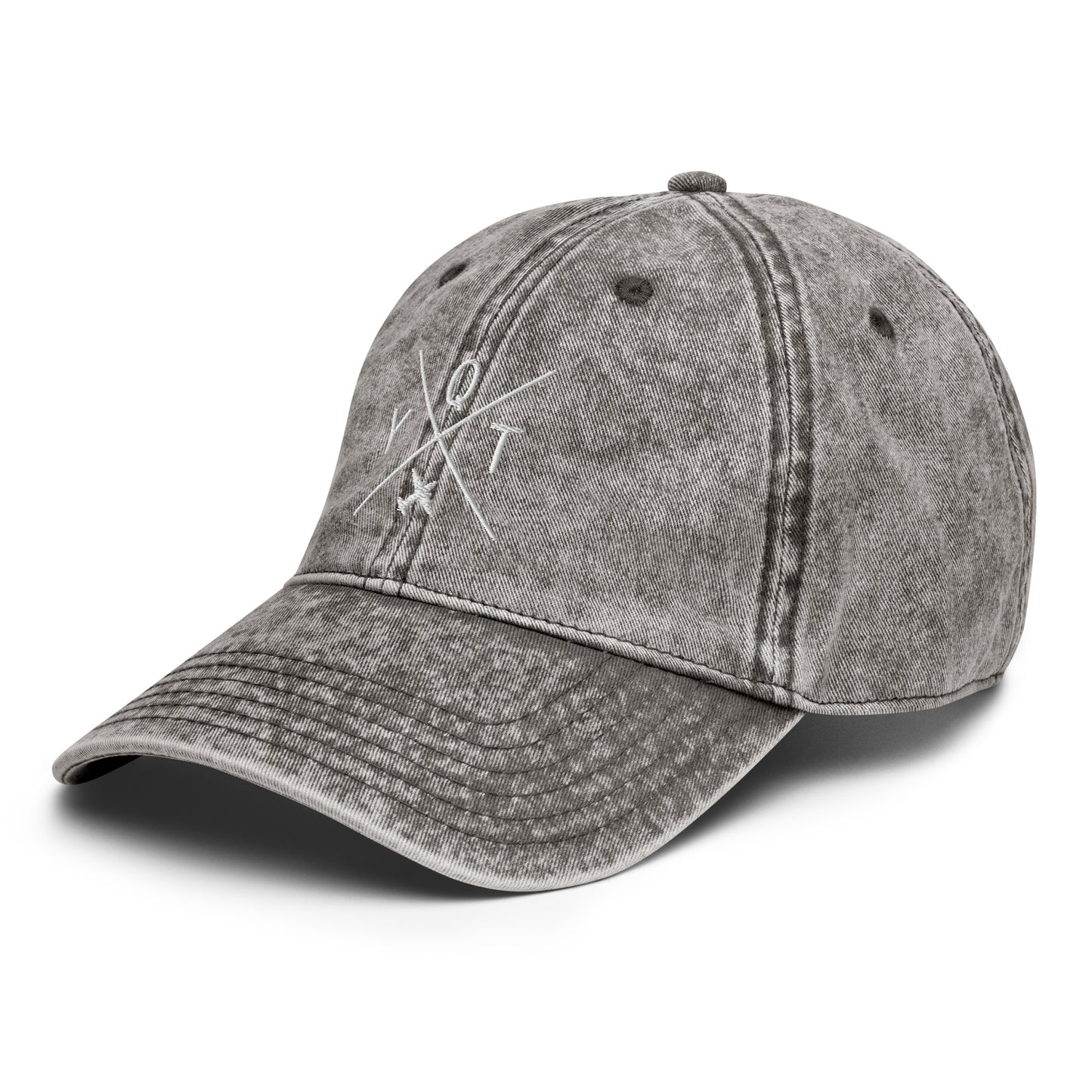 Crossed-X Cotton Twill Cap - White • YQT Thunder Bay • YHM Designs - Image 31
