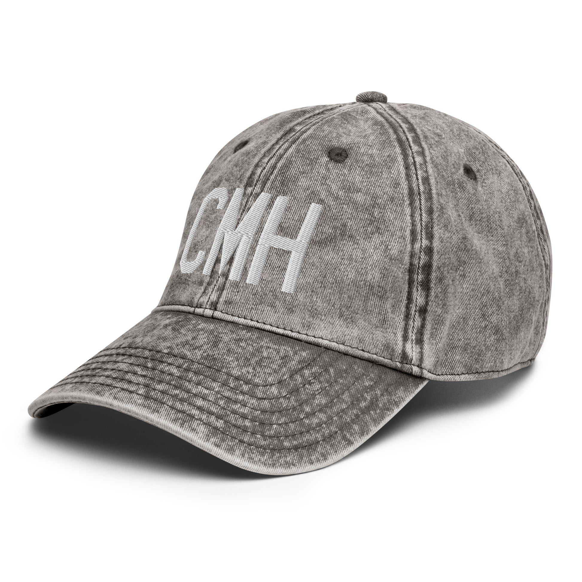 Airport Code Twill Cap - White • CMH Columbus • YHM Designs - Image 29