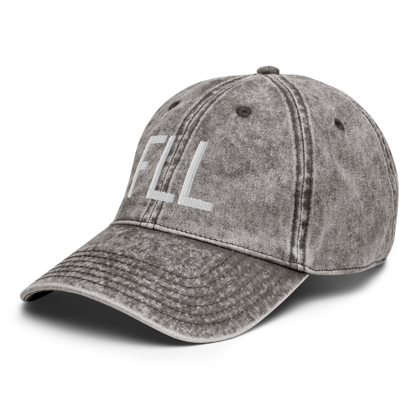 Airport Code Twill Cap - White • FLL Fort Lauderdale • YHM Designs - Image 29