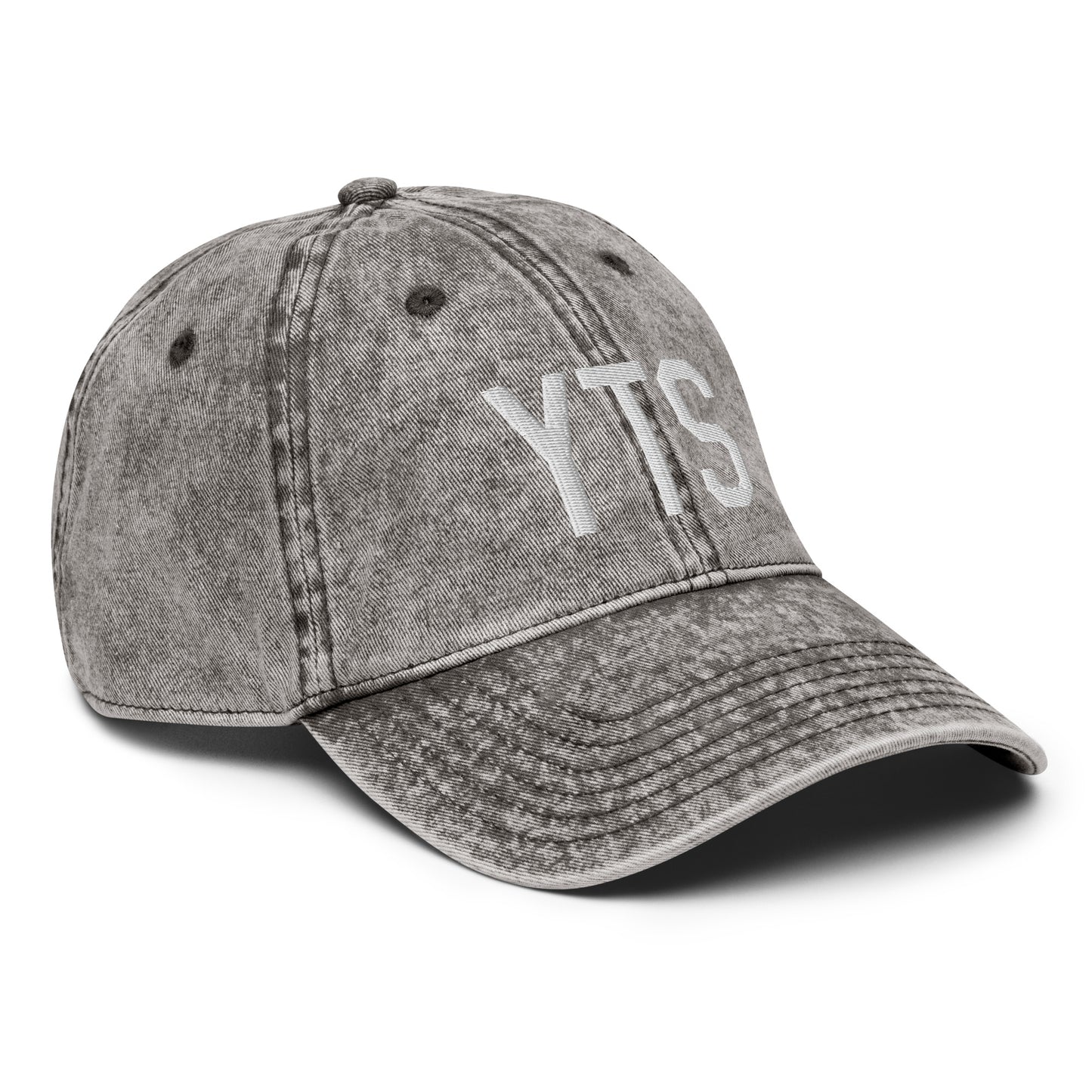 Airport Code Twill Cap - White • YTS Timmins • YHM Designs - Image 30