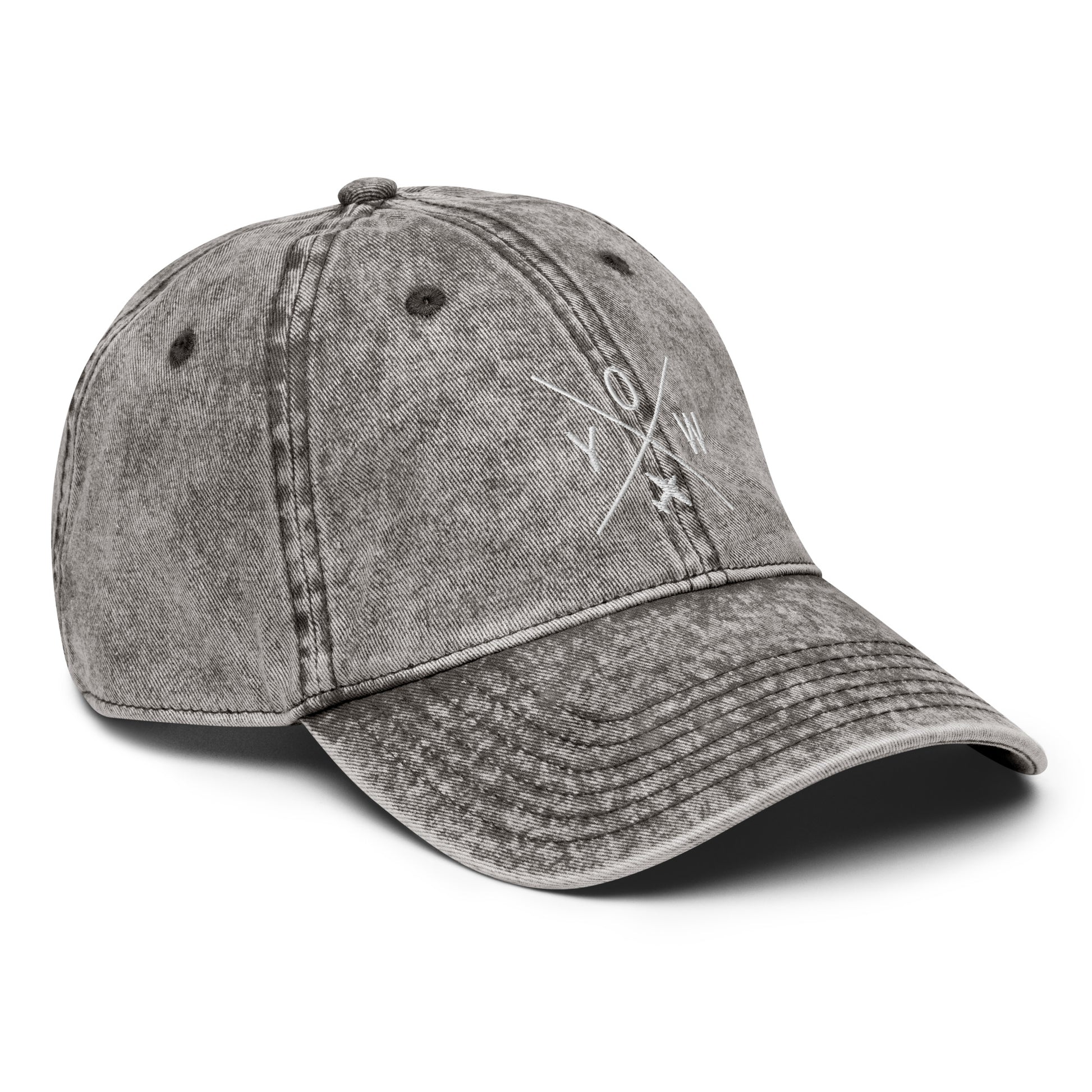 Crossed-X Cotton Twill Cap - White • YOW Ottawa • YHM Designs - Image 32