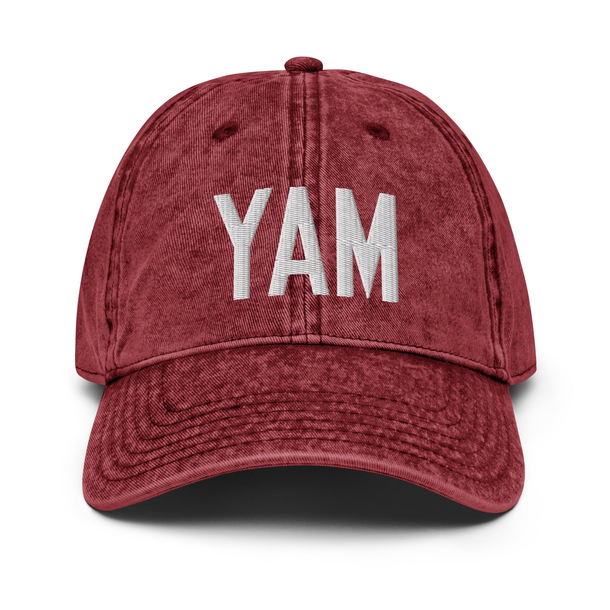 Airport Code Twill Cap - White • YAM Sault-Ste-Marie • YHM Designs - Image 19