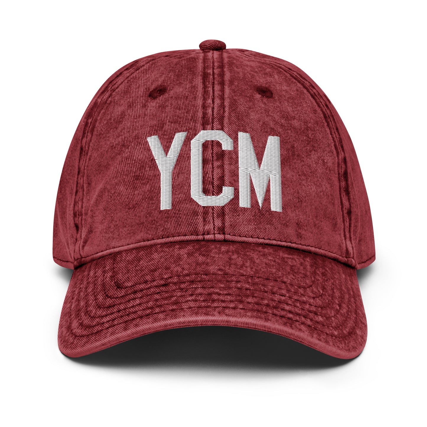 Airport Code Twill Cap - White • YCM St. Catharines • YHM Designs - Image 19