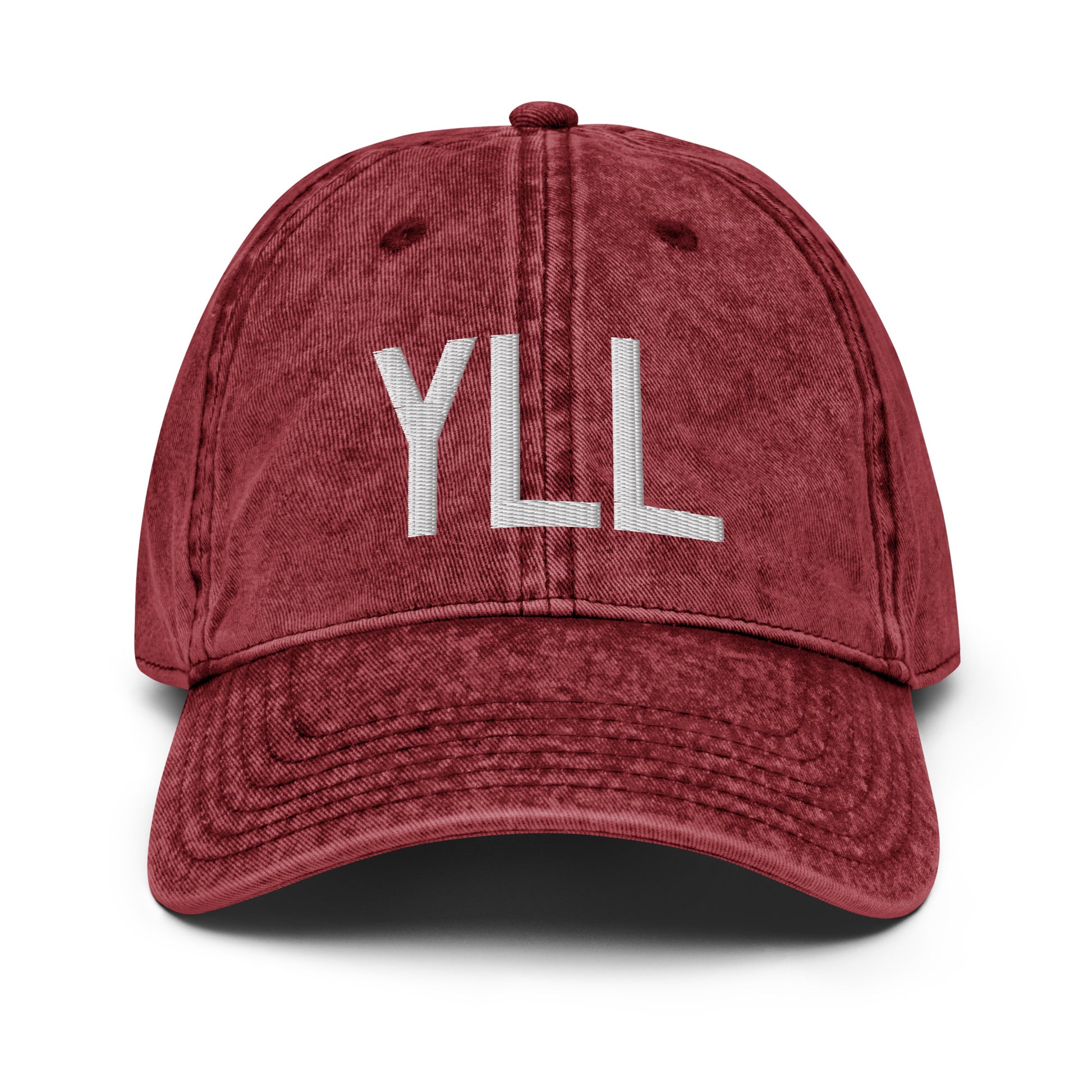 Airport Code Twill Cap - White • YLL Lloydminster • YHM Designs - Image 19