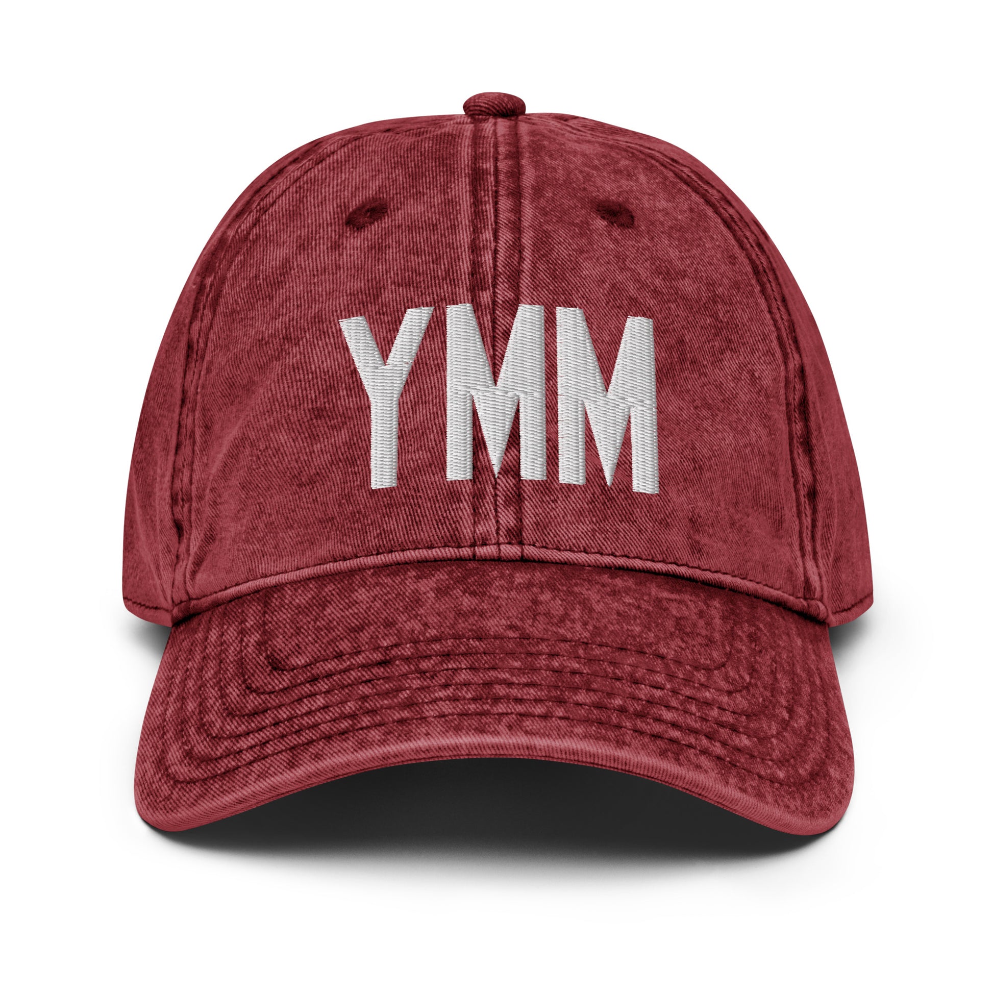 Airport Code Twill Cap - White • YMM Fort McMurray • YHM Designs - Image 19