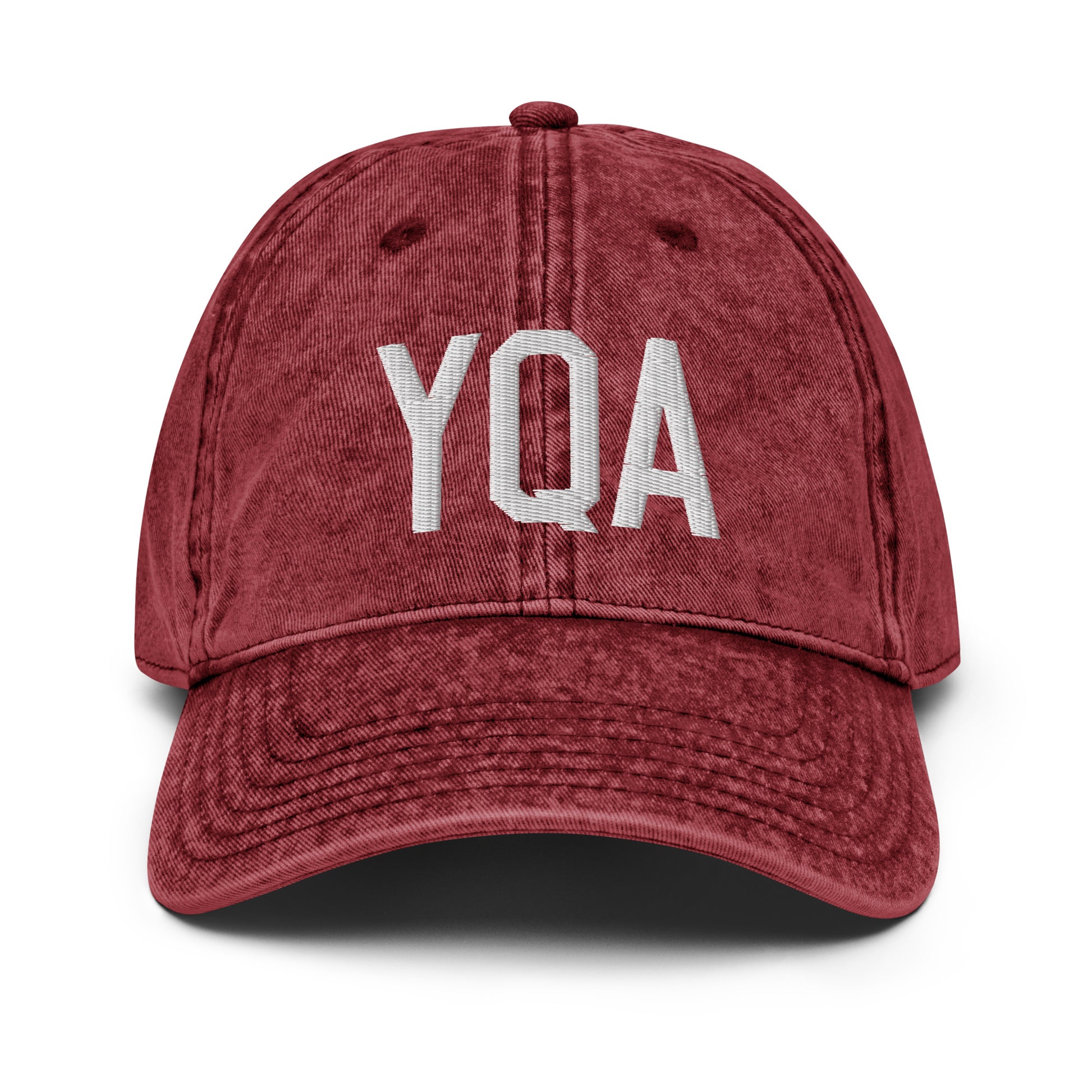 Airport Code Twill Cap - White • YQA Muskoka • YHM Designs - Image 19