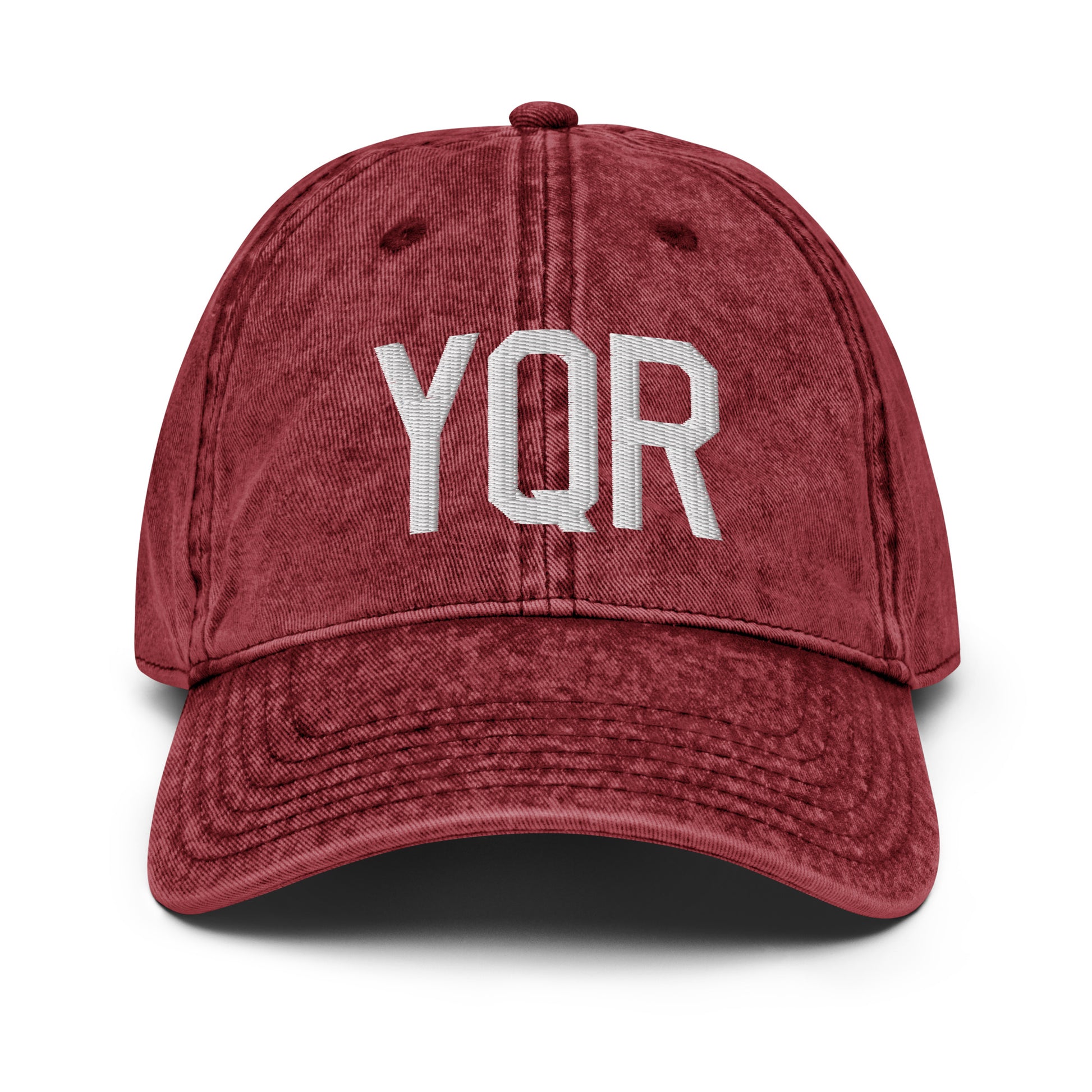Airport Code Twill Cap - White • YQR Regina • YHM Designs - Image 19
