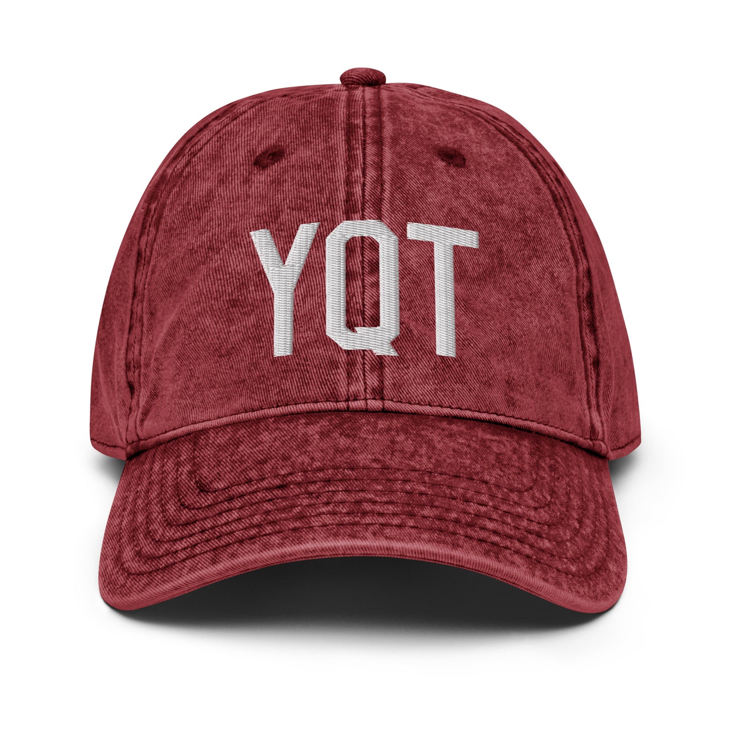 Airport Code Twill Cap - White • YQT Thunder Bay • YHM Designs - Image 19