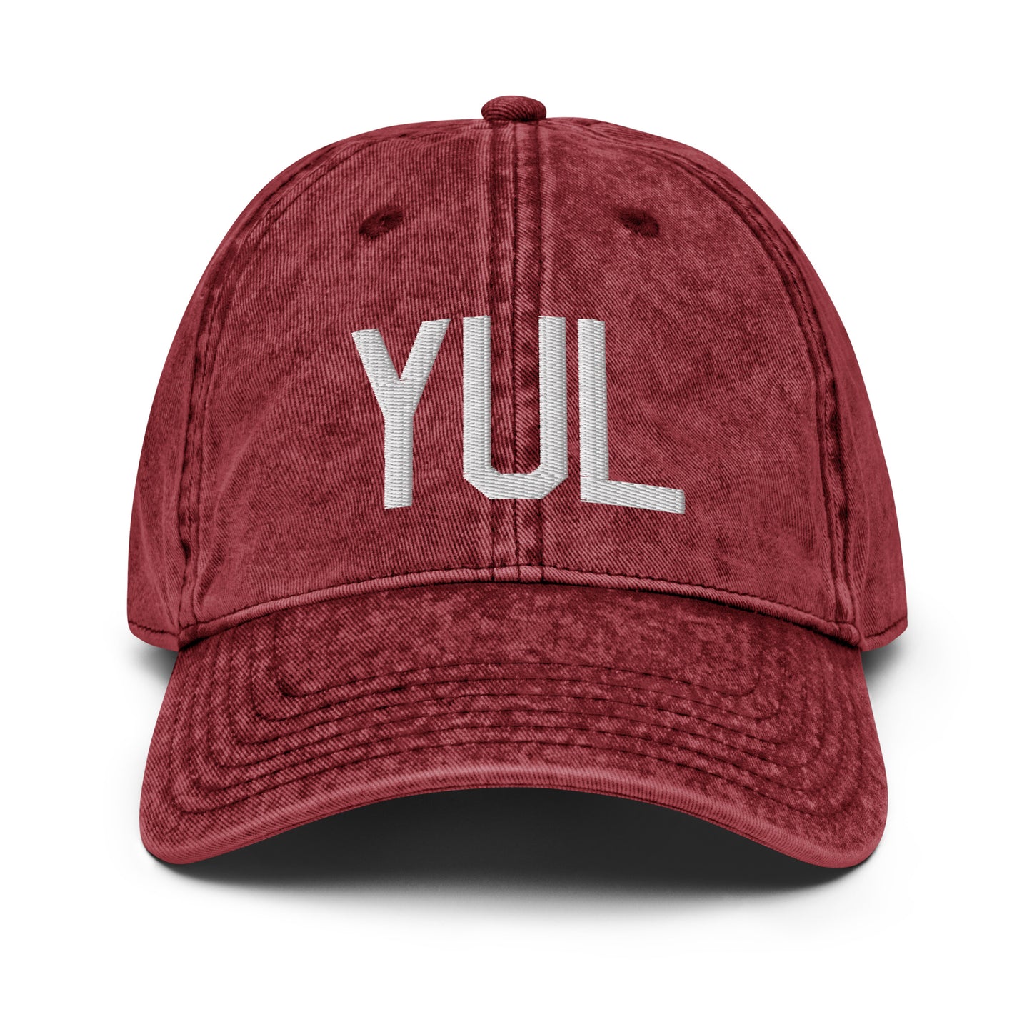Airport Code Twill Cap - White • YUL Montreal • YHM Designs - Image 19