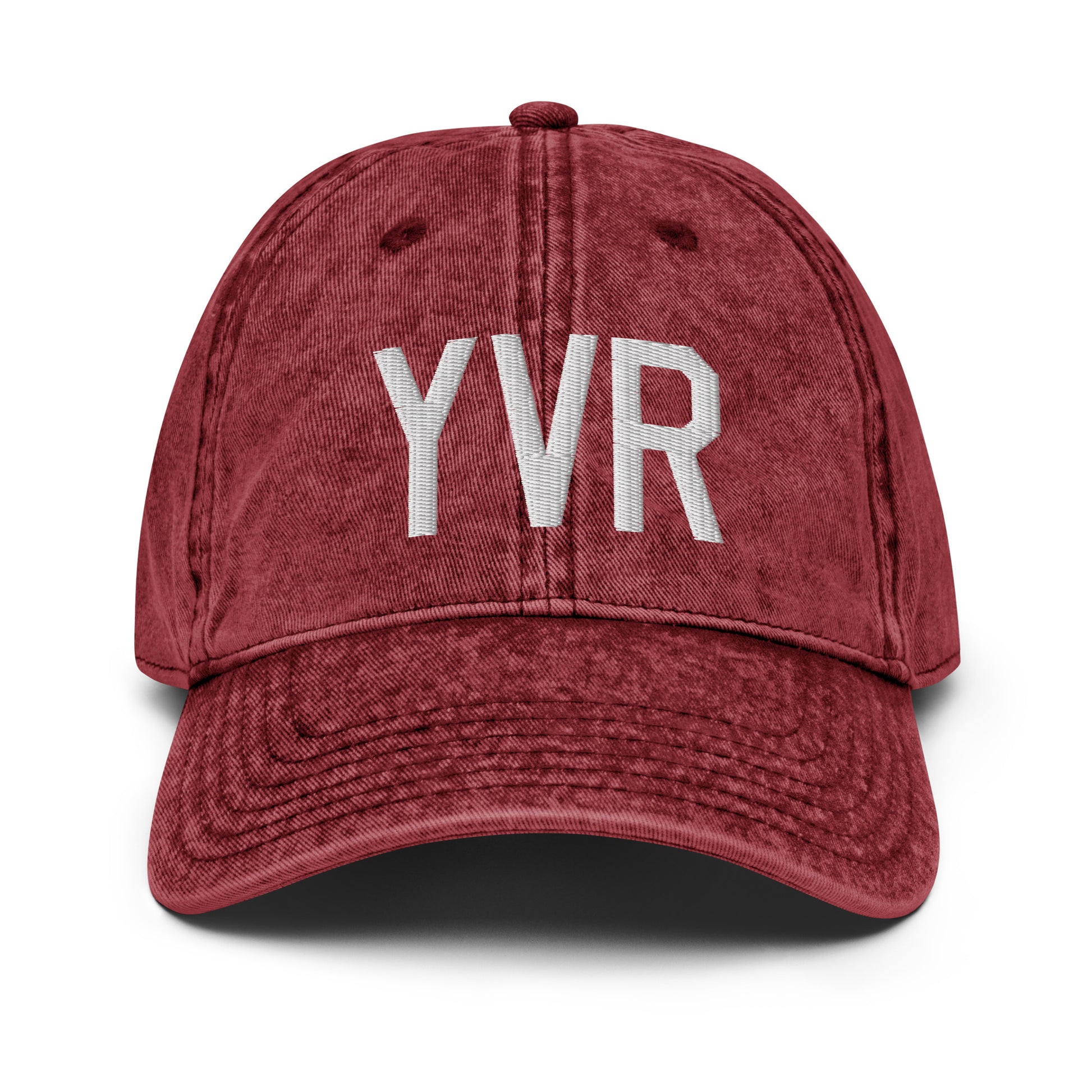 Airport Code Twill Cap - White • YVR Vancouver • YHM Designs - Image 19
