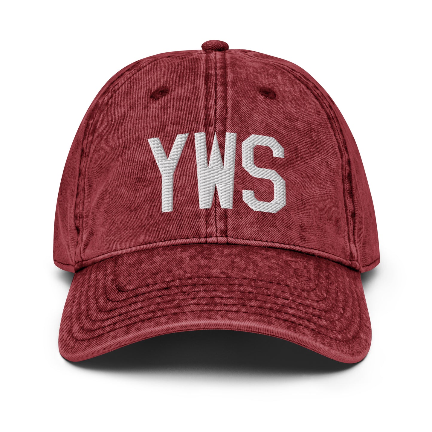 Airport Code Twill Cap - White • YWS Whistler • YHM Designs - Image 19