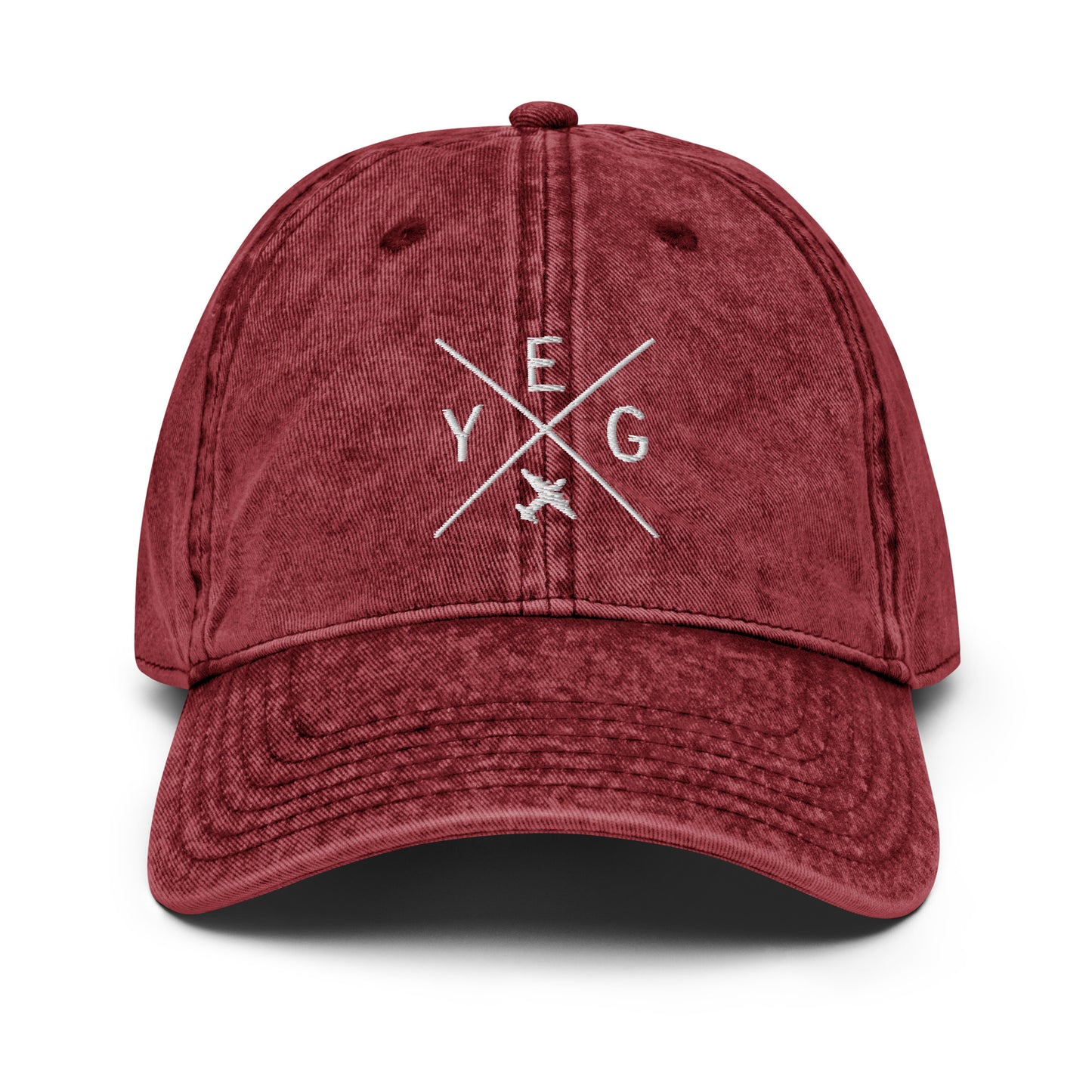 Crossed-X Cotton Twill Cap - White • YEG Edmonton • YHM Designs - Image 22