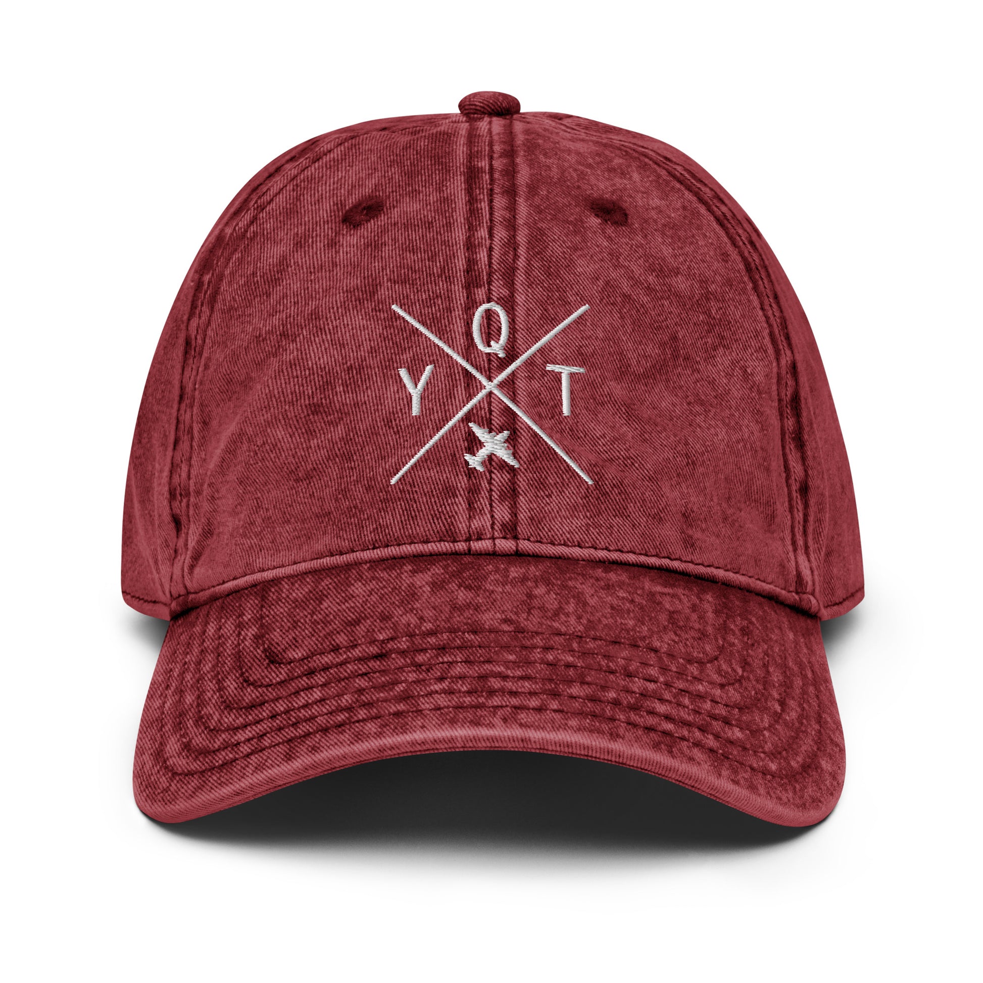 Crossed-X Cotton Twill Cap - White • YQT Thunder Bay • YHM Designs - Image 22