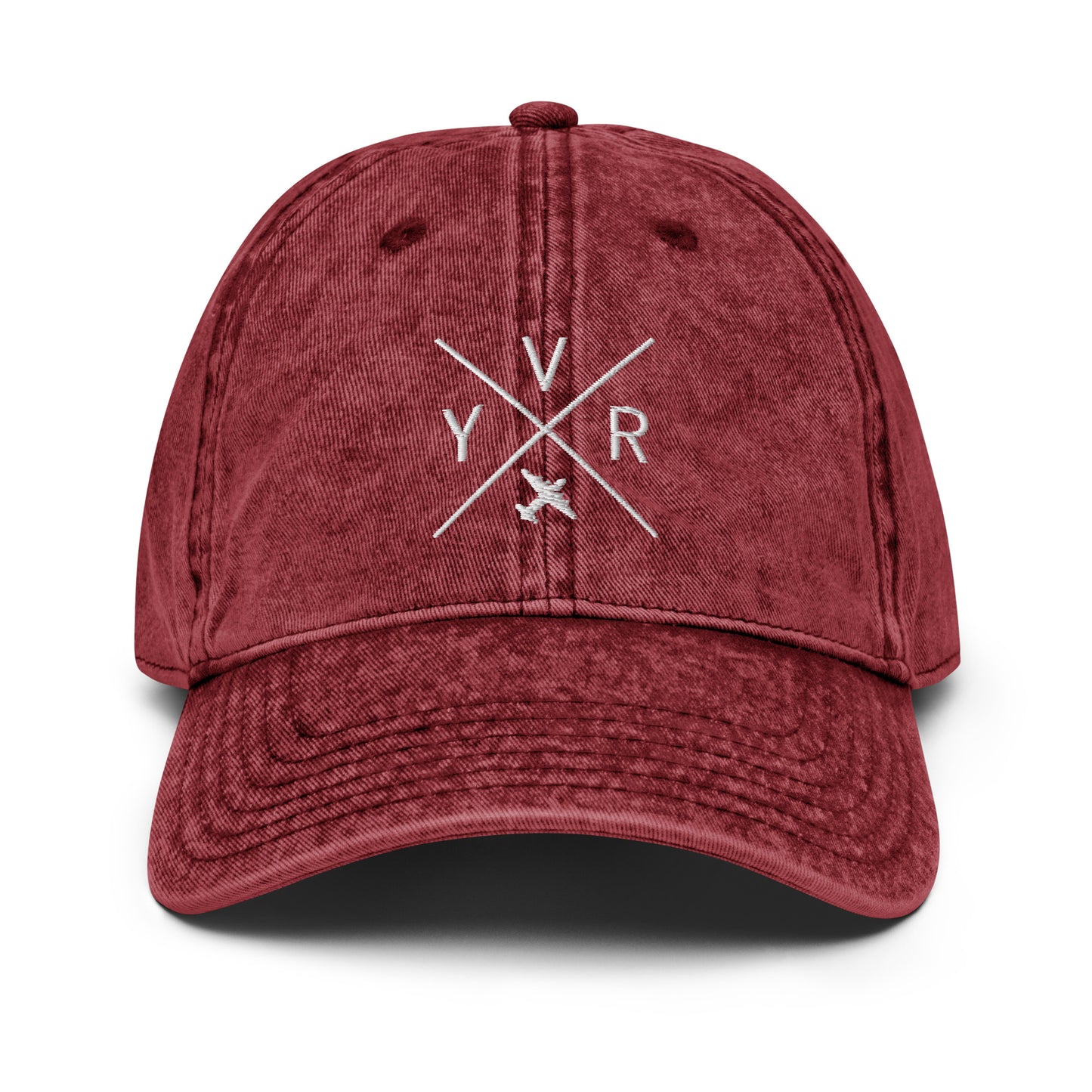 Crossed-X Cotton Twill Cap - White • YVR Vancouver • YHM Designs - Image 22