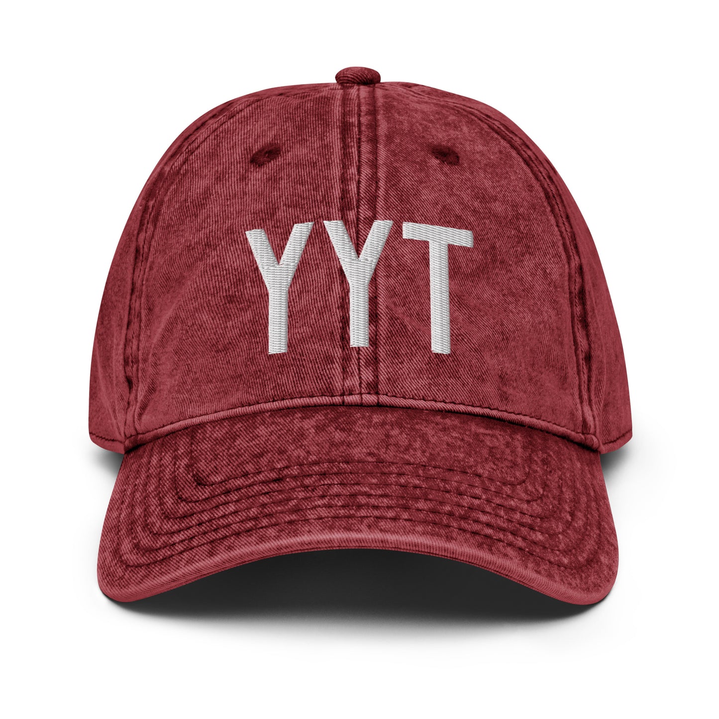 Airport Code Twill Cap - White • YYT St. John's • YHM Designs - Image 19