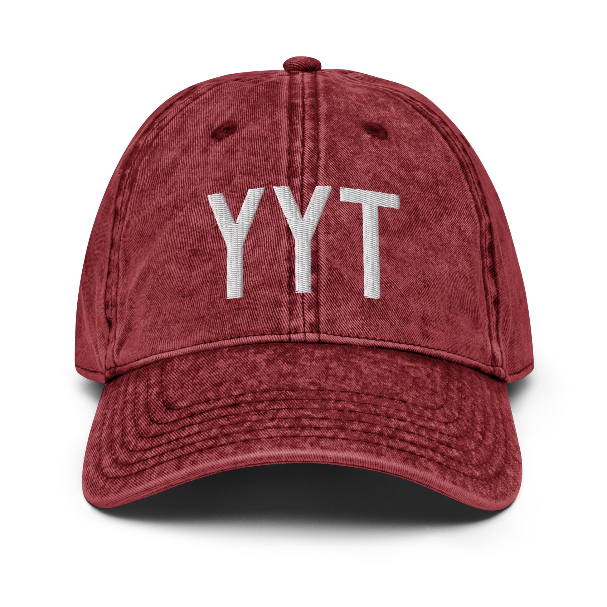 Airport Code Twill Cap - White • YYT St. John's • YHM Designs - Image 19