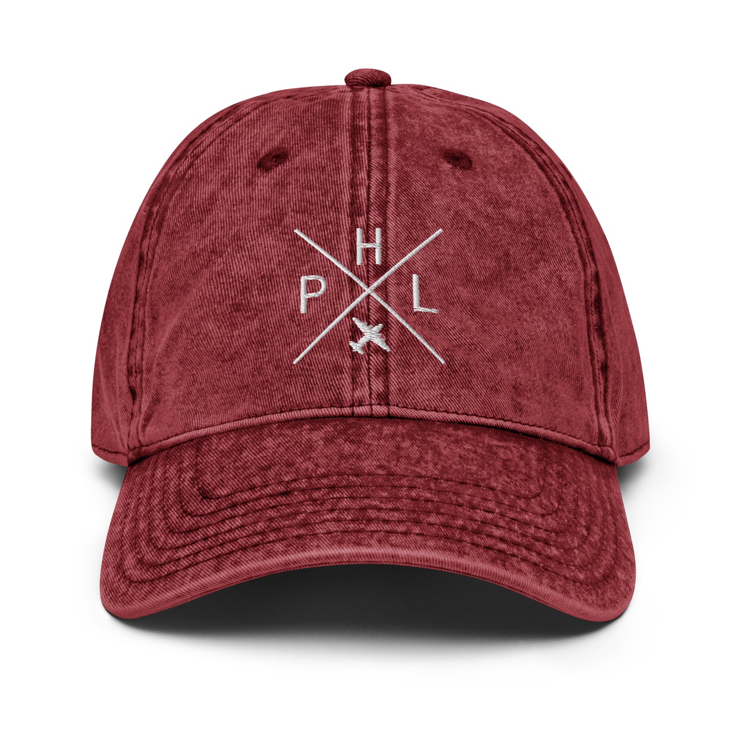 Crossed-X Cotton Twill Cap - White • PHL Philadelphia • YHM Designs - Image 22