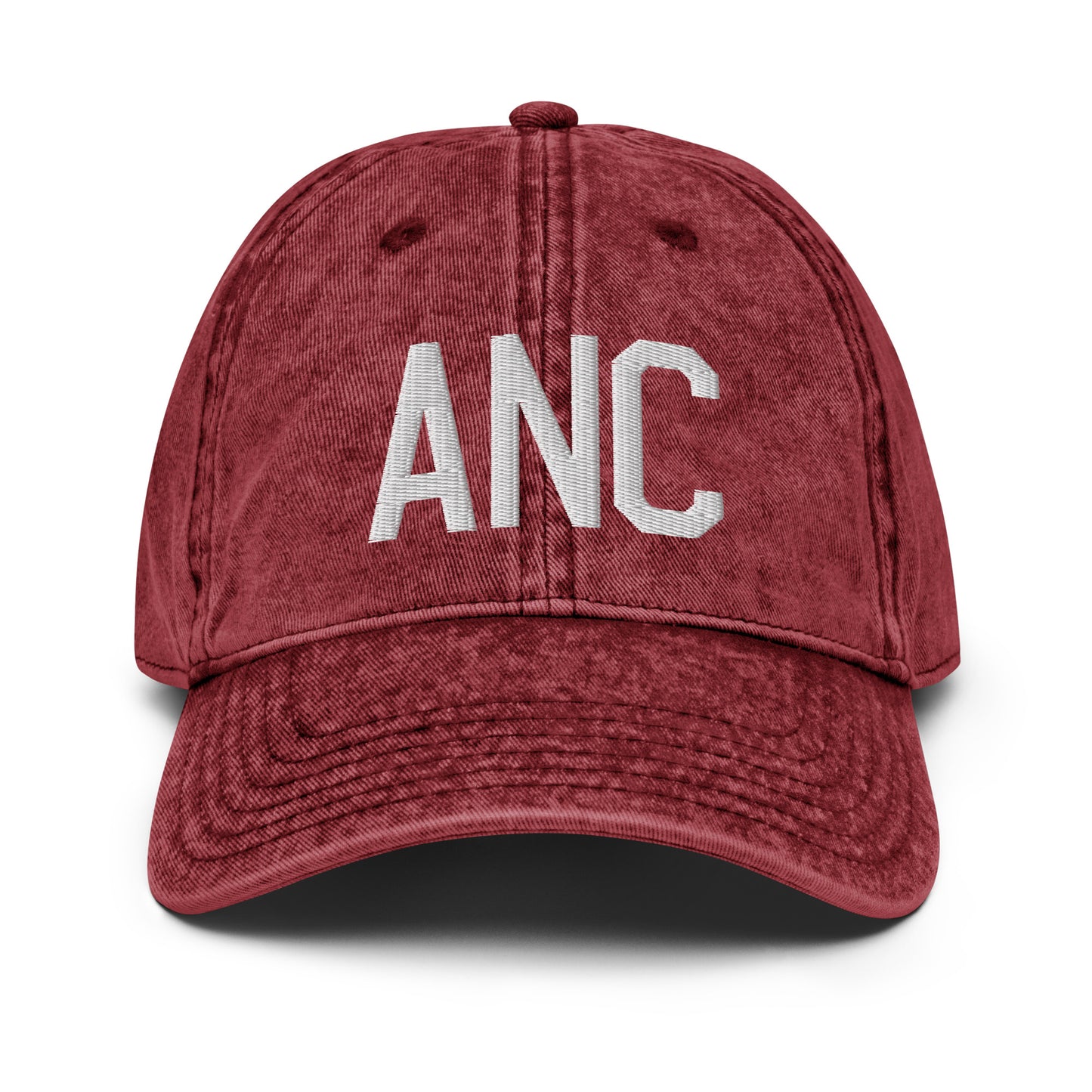 Airport Code Twill Cap - White • ANC Anchorage • YHM Designs - Image 19