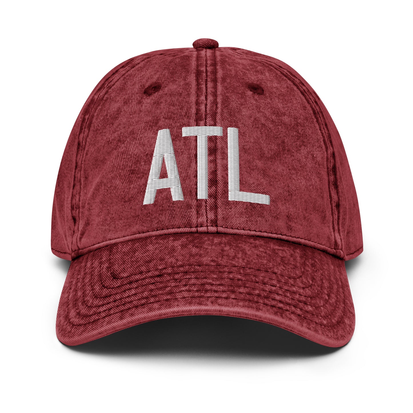 Airport Code Twill Cap - White • ATL Atlanta • YHM Designs - Image 19