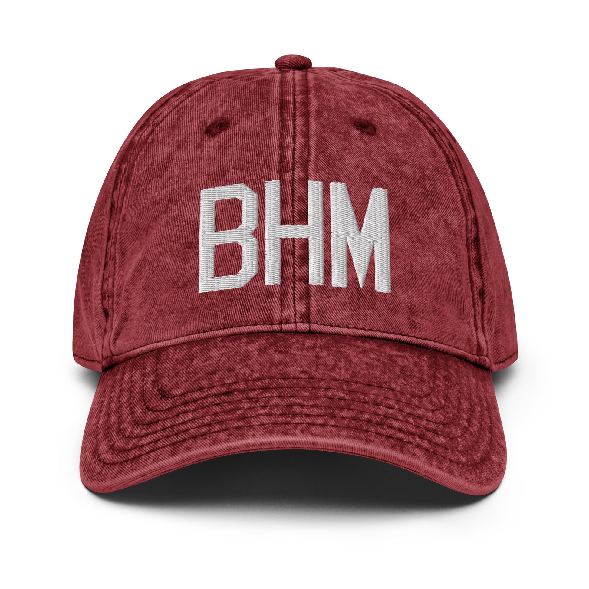 Airport Code Twill Cap - White • BHM Birmingham • YHM Designs - Image 19