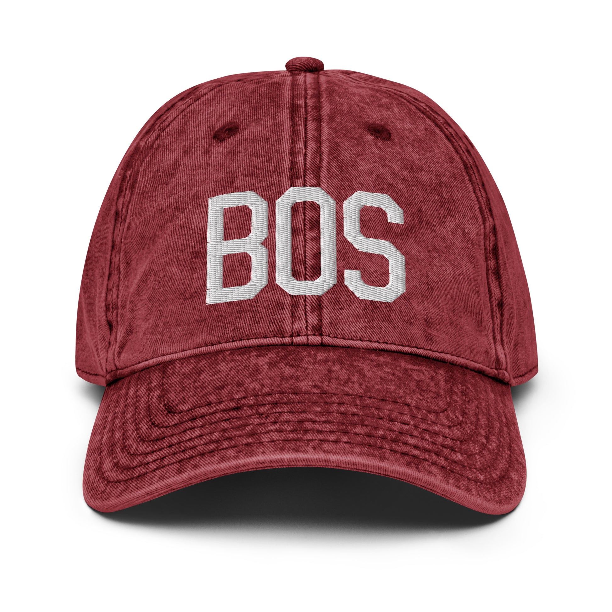 Airport Code Twill Cap - White • BOS Boston • YHM Designs - Image 19