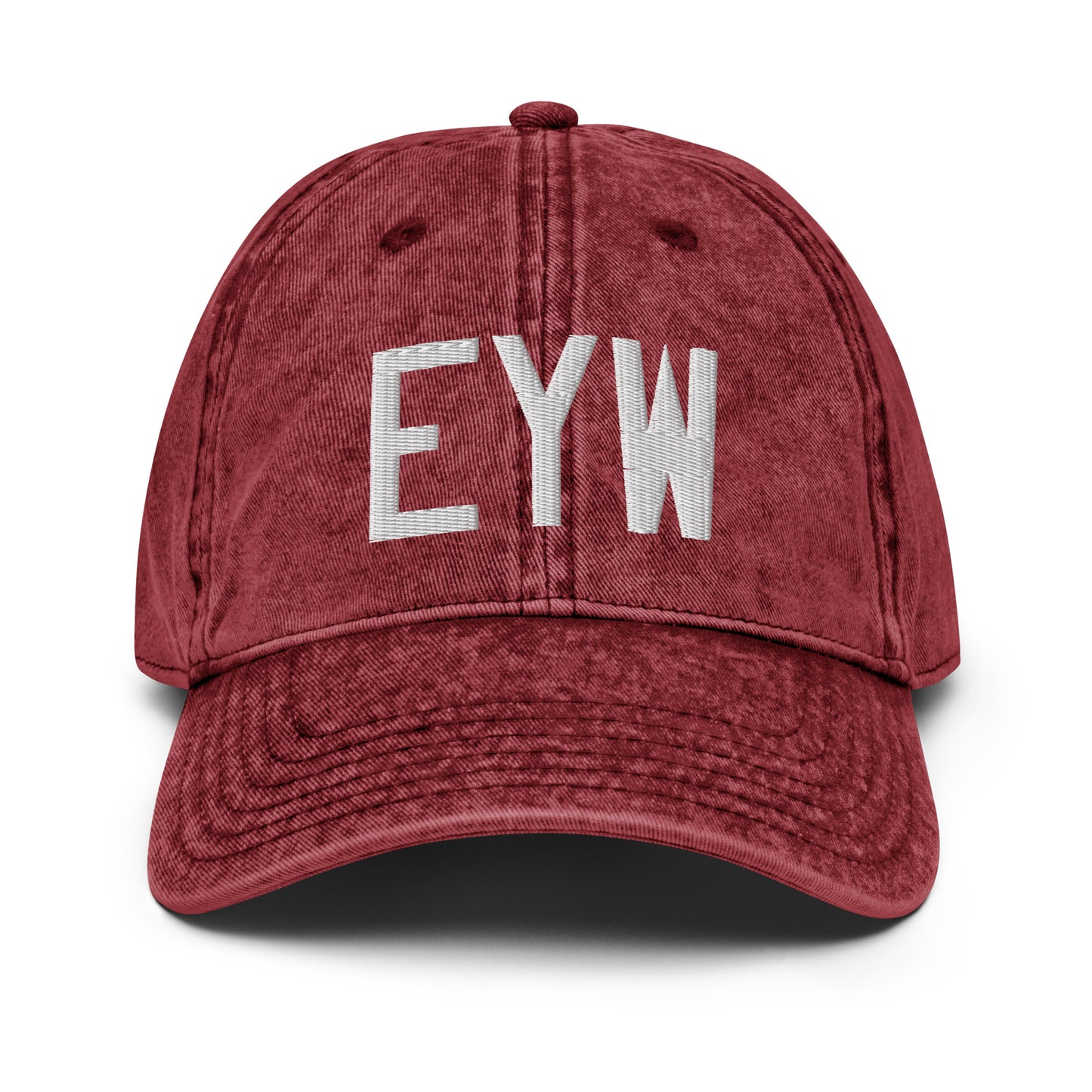 Airport Code Twill Cap - White • EYW Key West • YHM Designs - Image 19