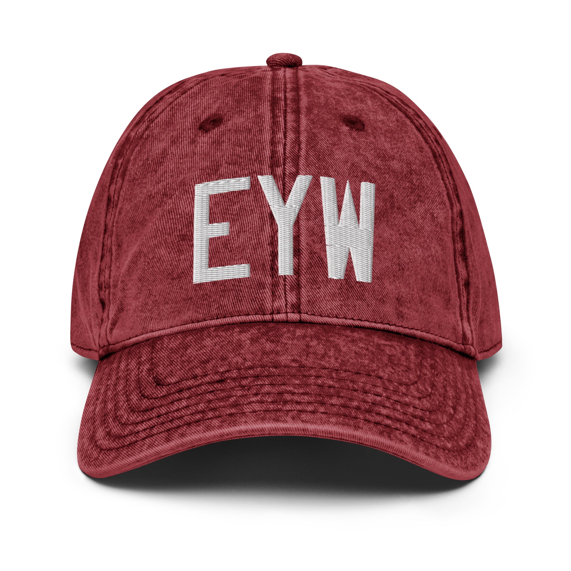 Airport Code Twill Cap - White • EYW Key West • YHM Designs - Image 19