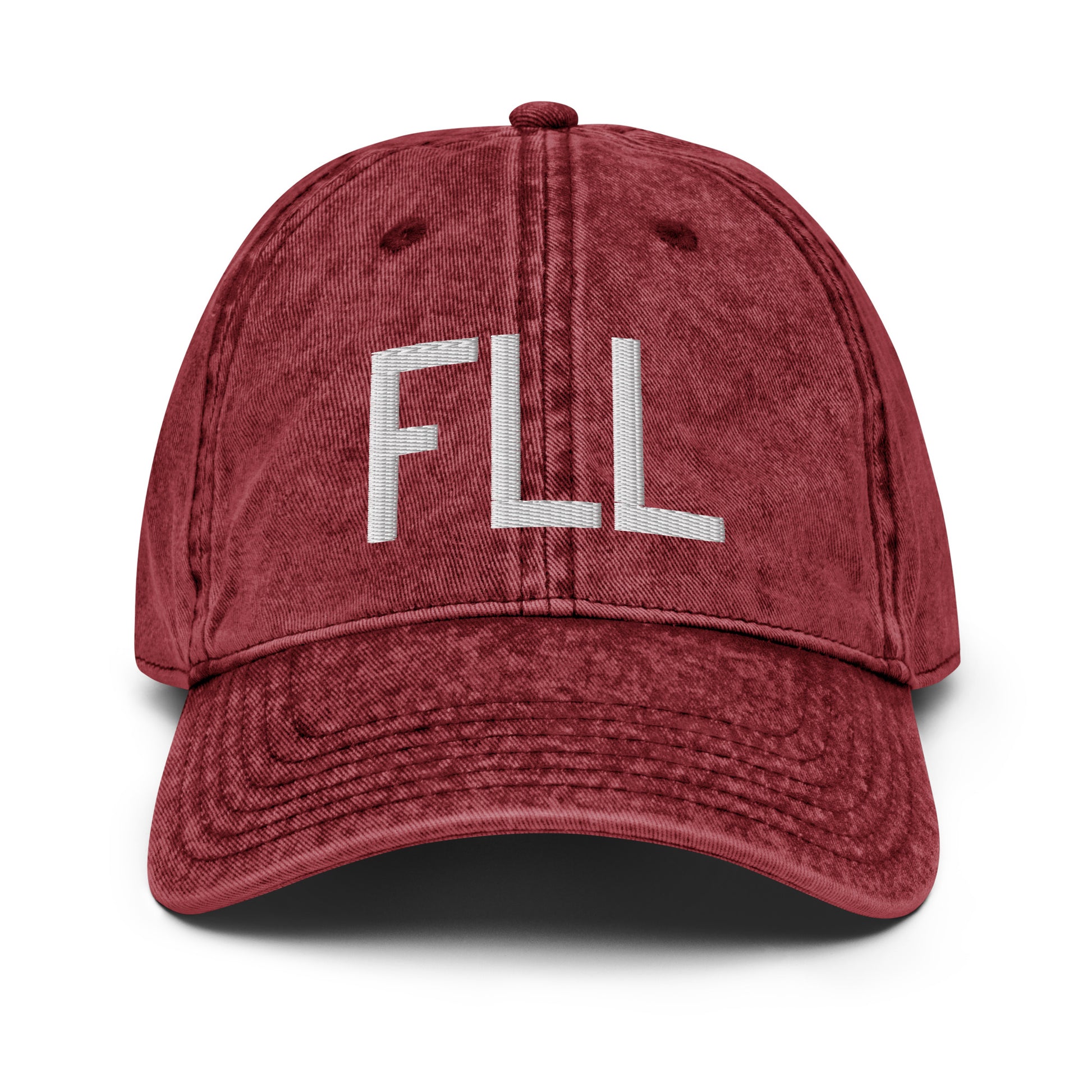 Airport Code Twill Cap - White • FLL Fort Lauderdale • YHM Designs - Image 19