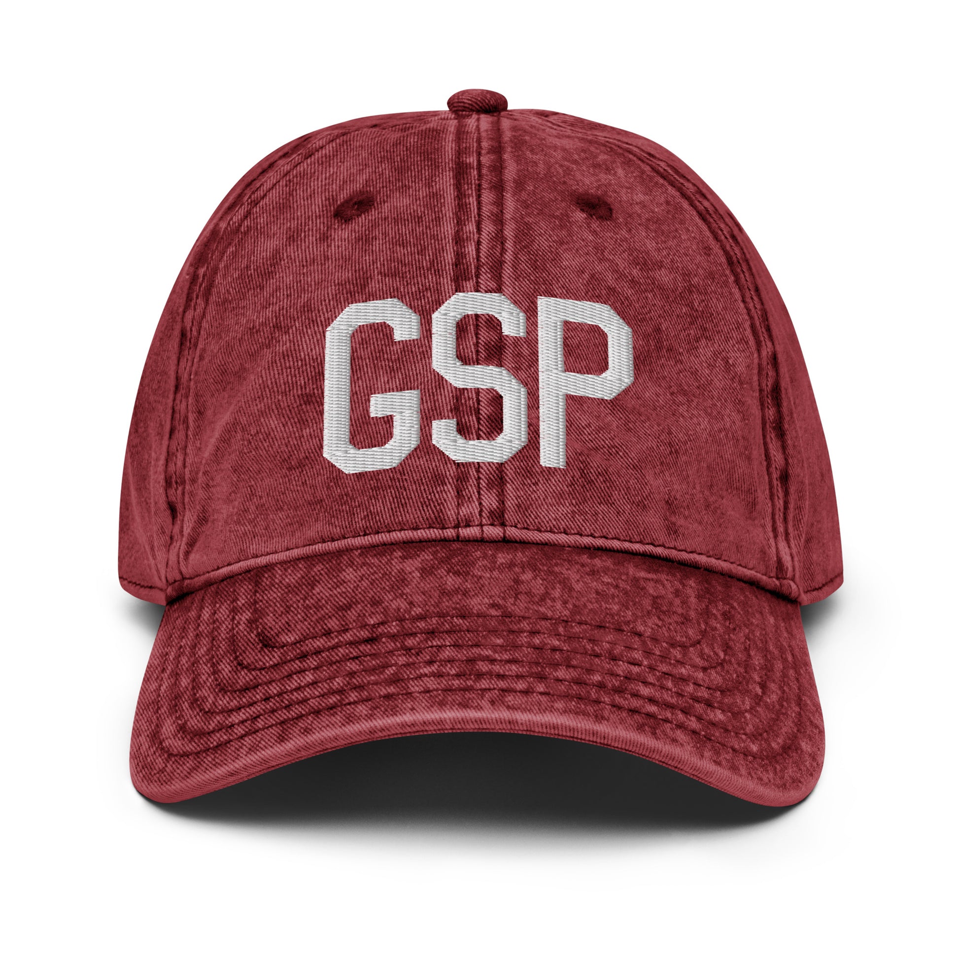 Airport Code Twill Cap - White • GSP Greenville-Spartanburg • YHM Designs - Image 19