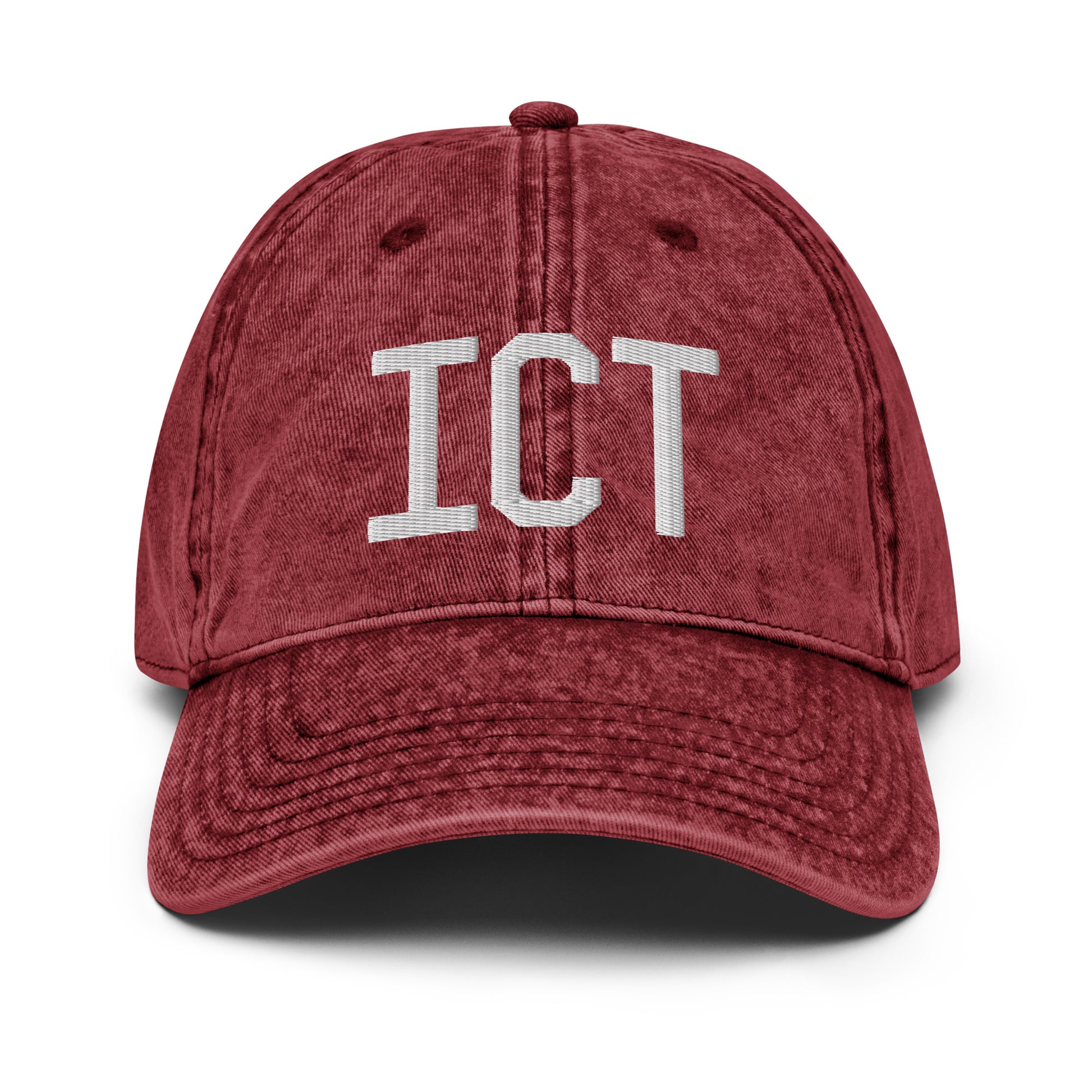 Airport Code Twill Cap - White • ICT Wichita • YHM Designs - Image 19