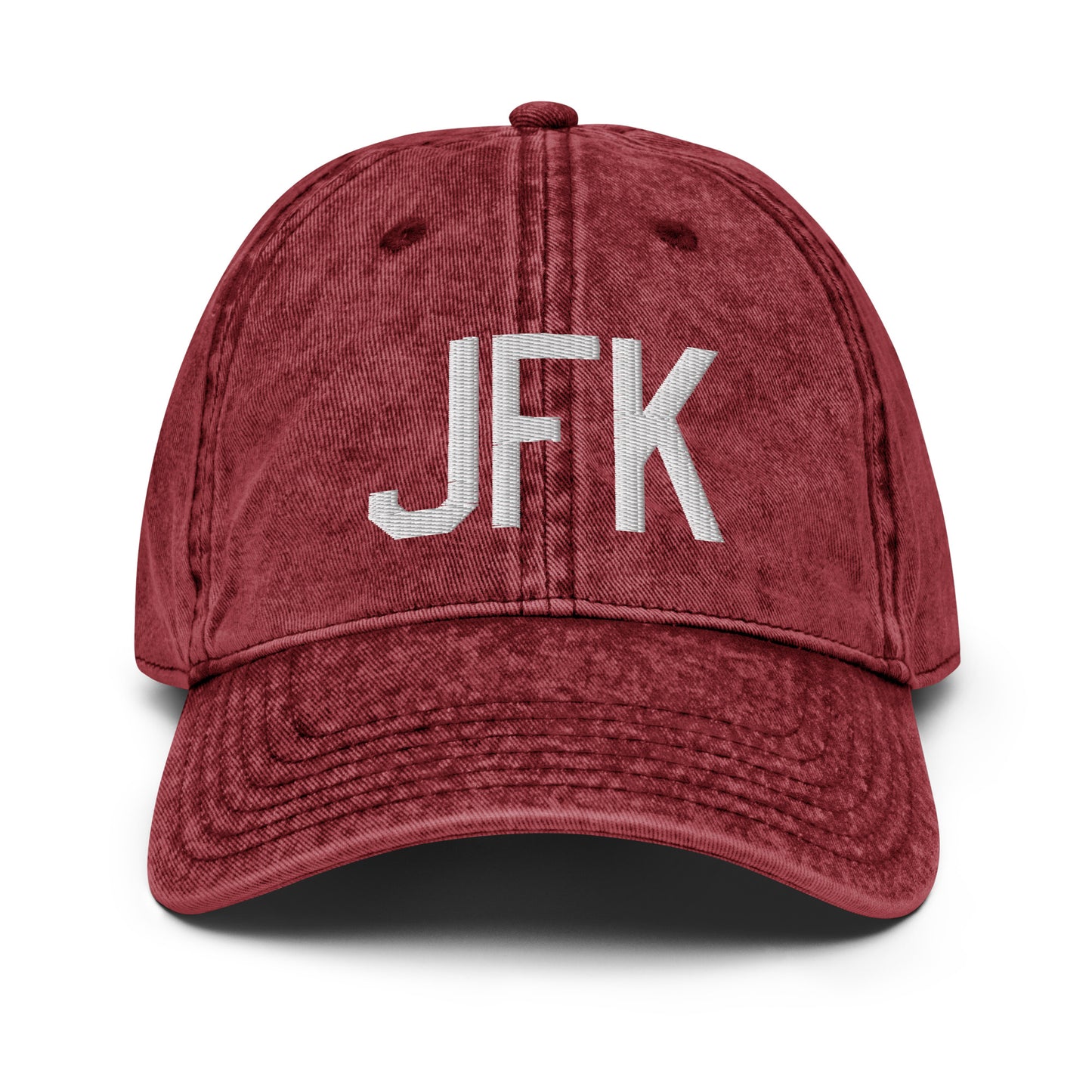 Airport Code Twill Cap - White • JFK New York • YHM Designs - Image 19