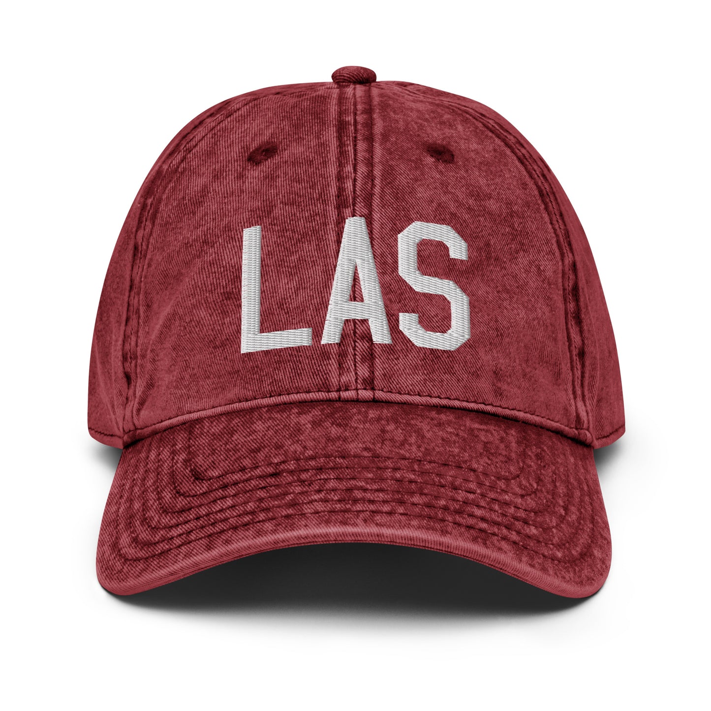 Airport Code Twill Cap - White • LAS Las Vegas • YHM Designs - Image 19