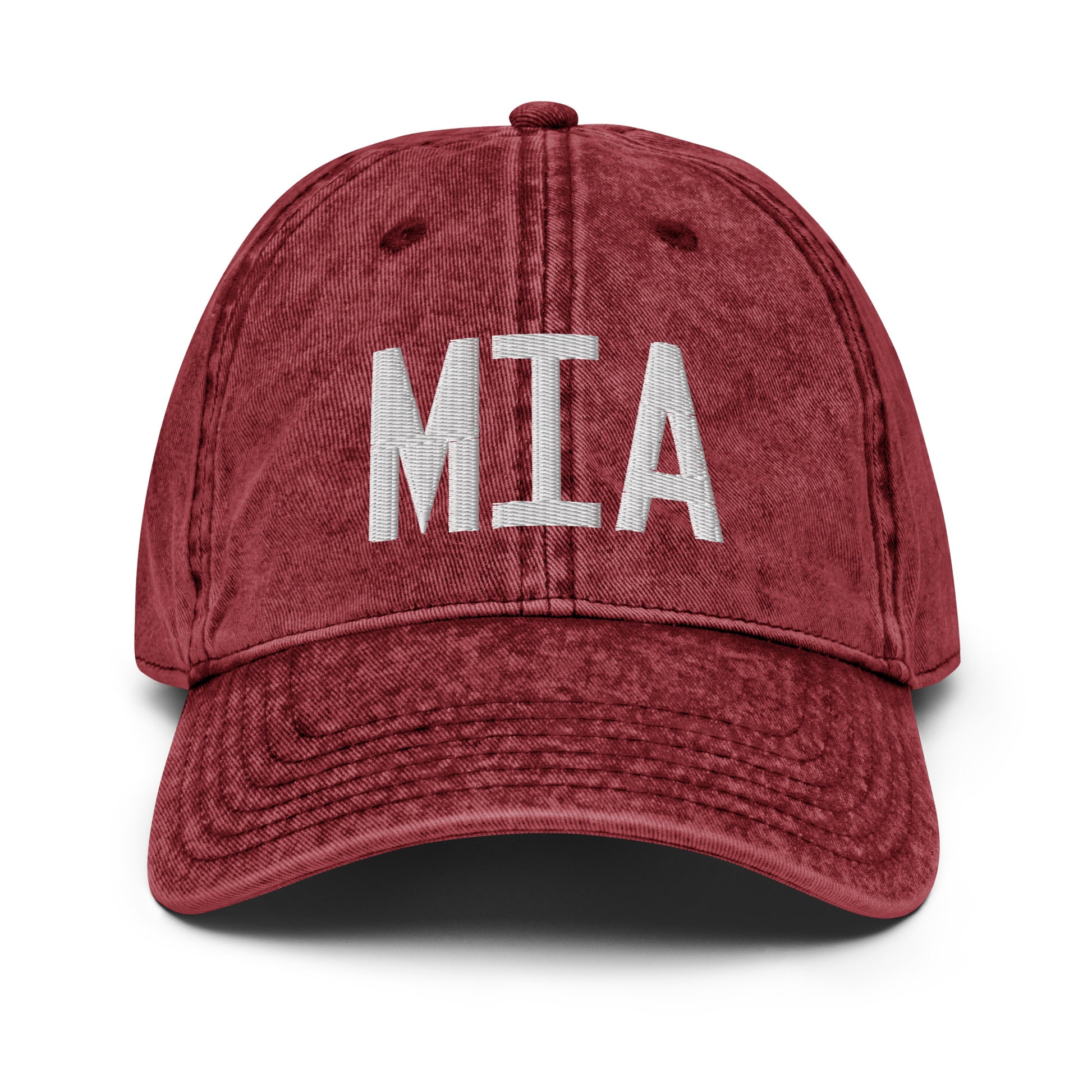 Airport Code Twill Cap - White • MIA Miami • YHM Designs - Image 19