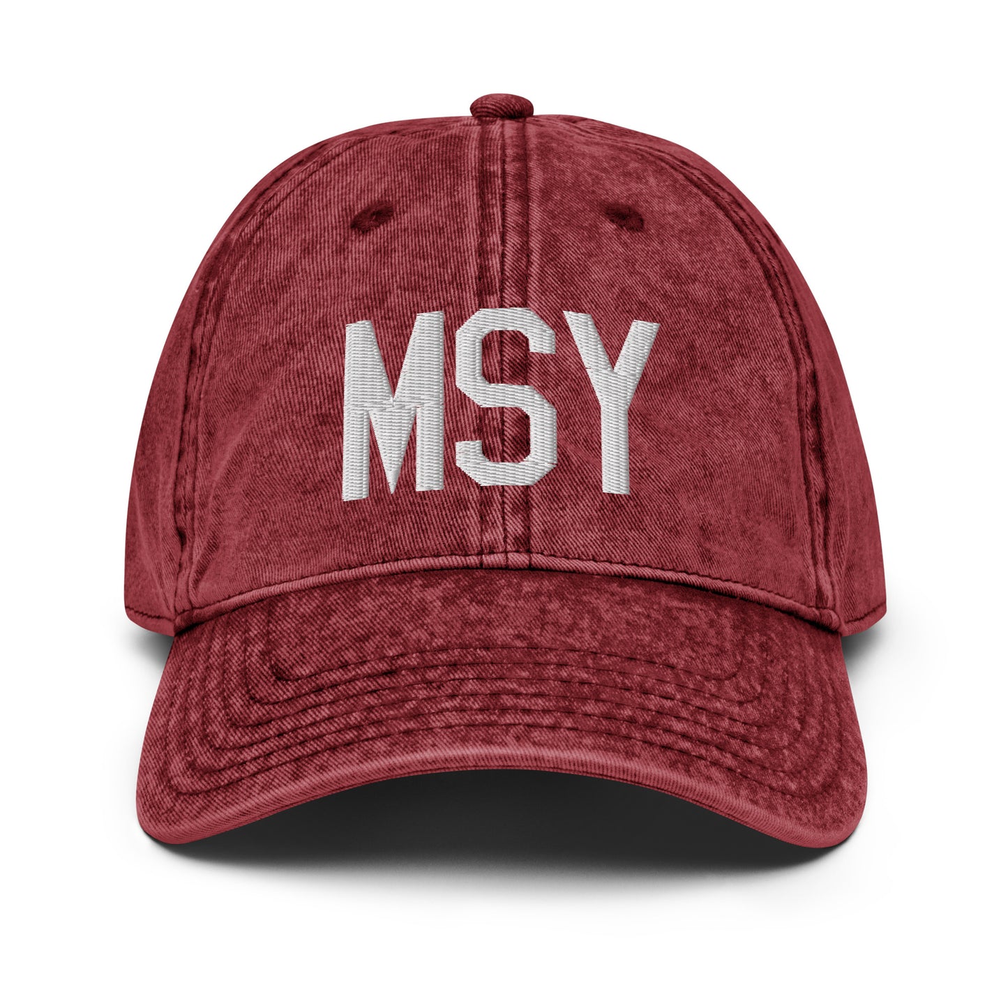 Airport Code Twill Cap - White • MSY New Orleans • YHM Designs - Image 19