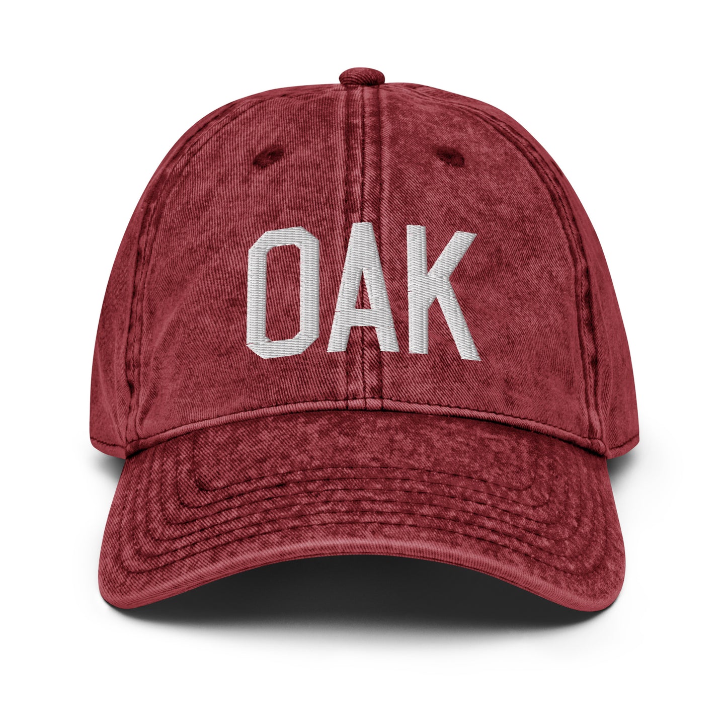Airport Code Twill Cap - White • OAK Oakland • YHM Designs - Image 19