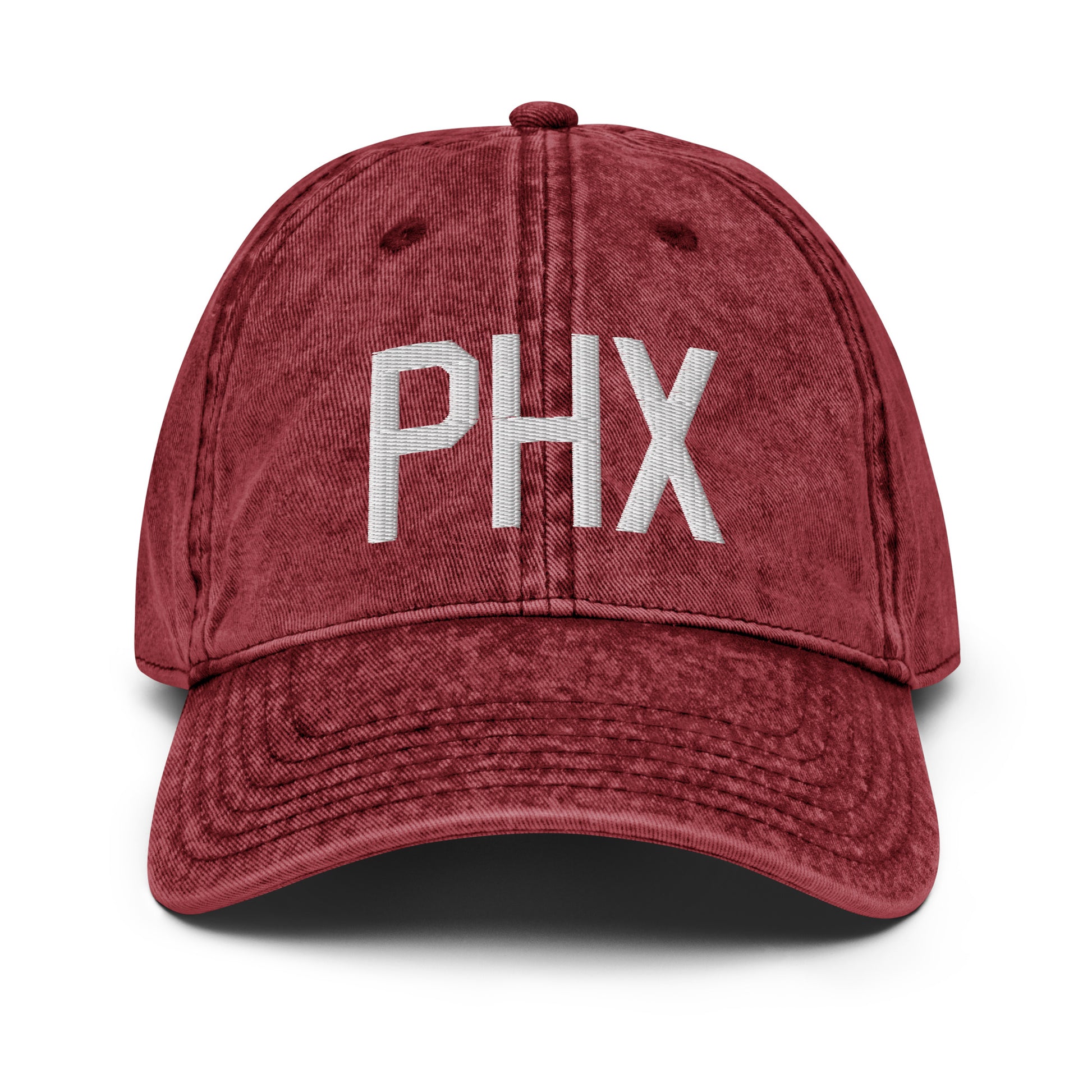 Airport Code Twill Cap - White • PHX Phoenix • YHM Designs - Image 19