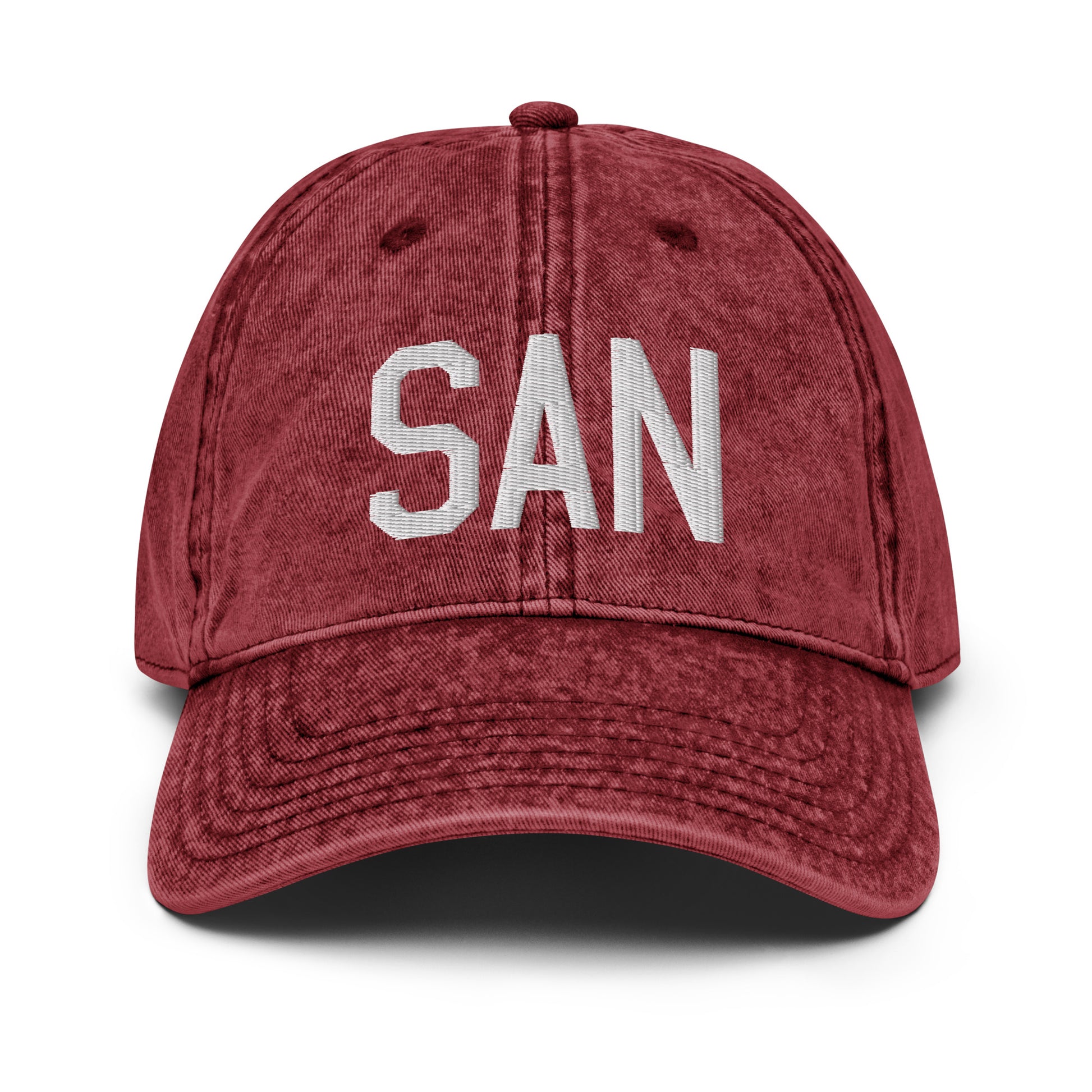 Airport Code Twill Cap - White • SAN San Diego • YHM Designs - Image 19