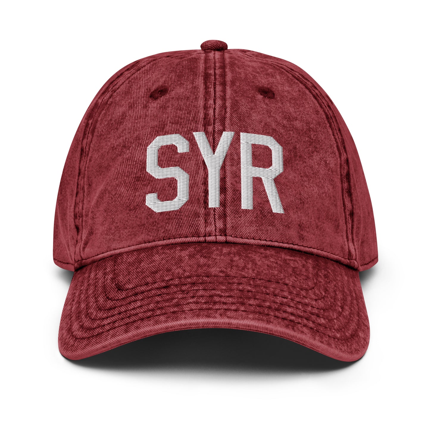 Airport Code Twill Cap - White • SYR Syracuse • YHM Designs - Image 19
